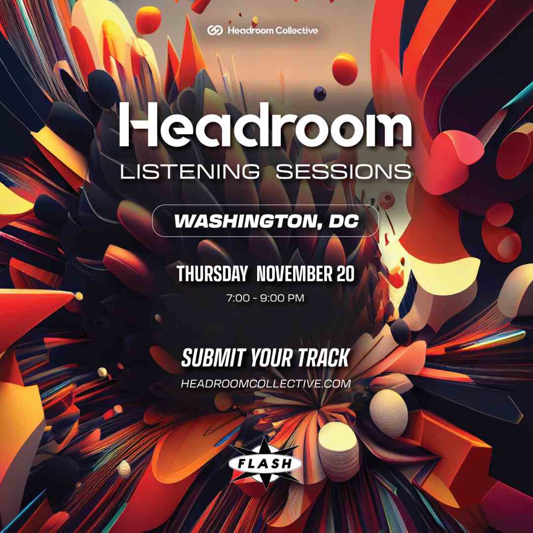 Headroom Listening Sessions event flyer