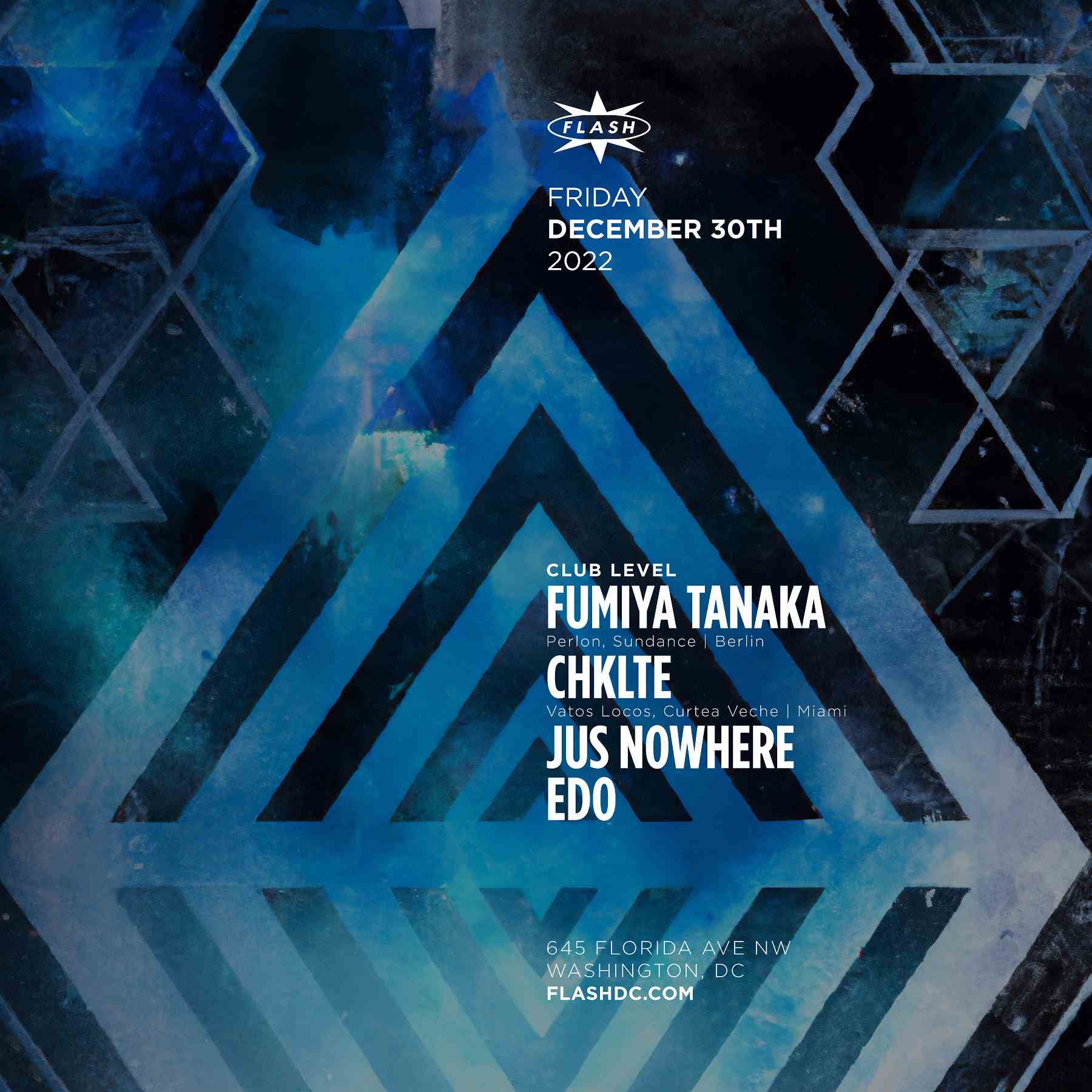 Flash presents Fumiya Tanaka - Chklte - Jus Nowhere - Edo event thumbnail