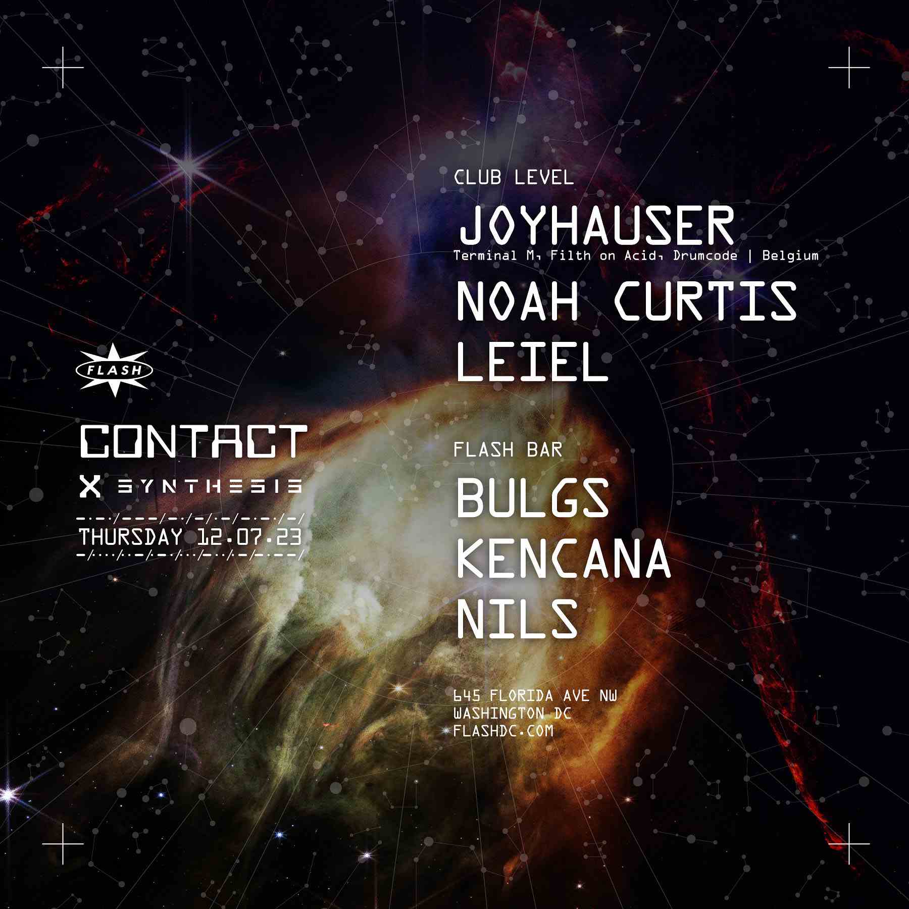 CONTACT x Synthesis: Joyhauser event flyer