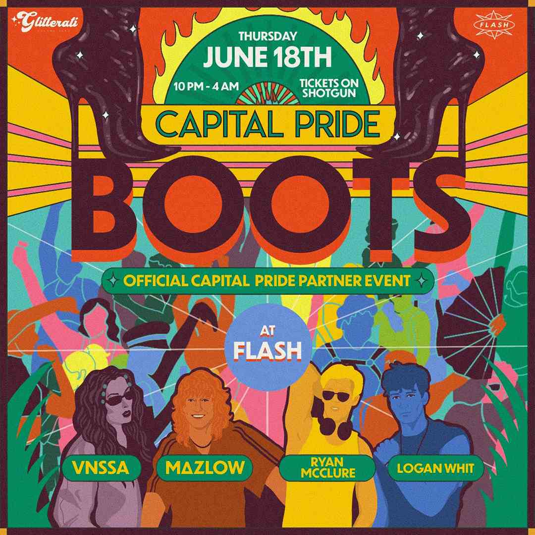 Capital Pride Boots: VNSSA event flyer