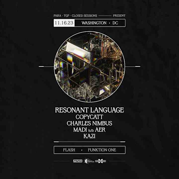 PARA PRESENTS, THE GRADIENT PERSPECTIVE & CLOSED SESSIONS PRESENTS: Resonant Language - Copycatt event flyer