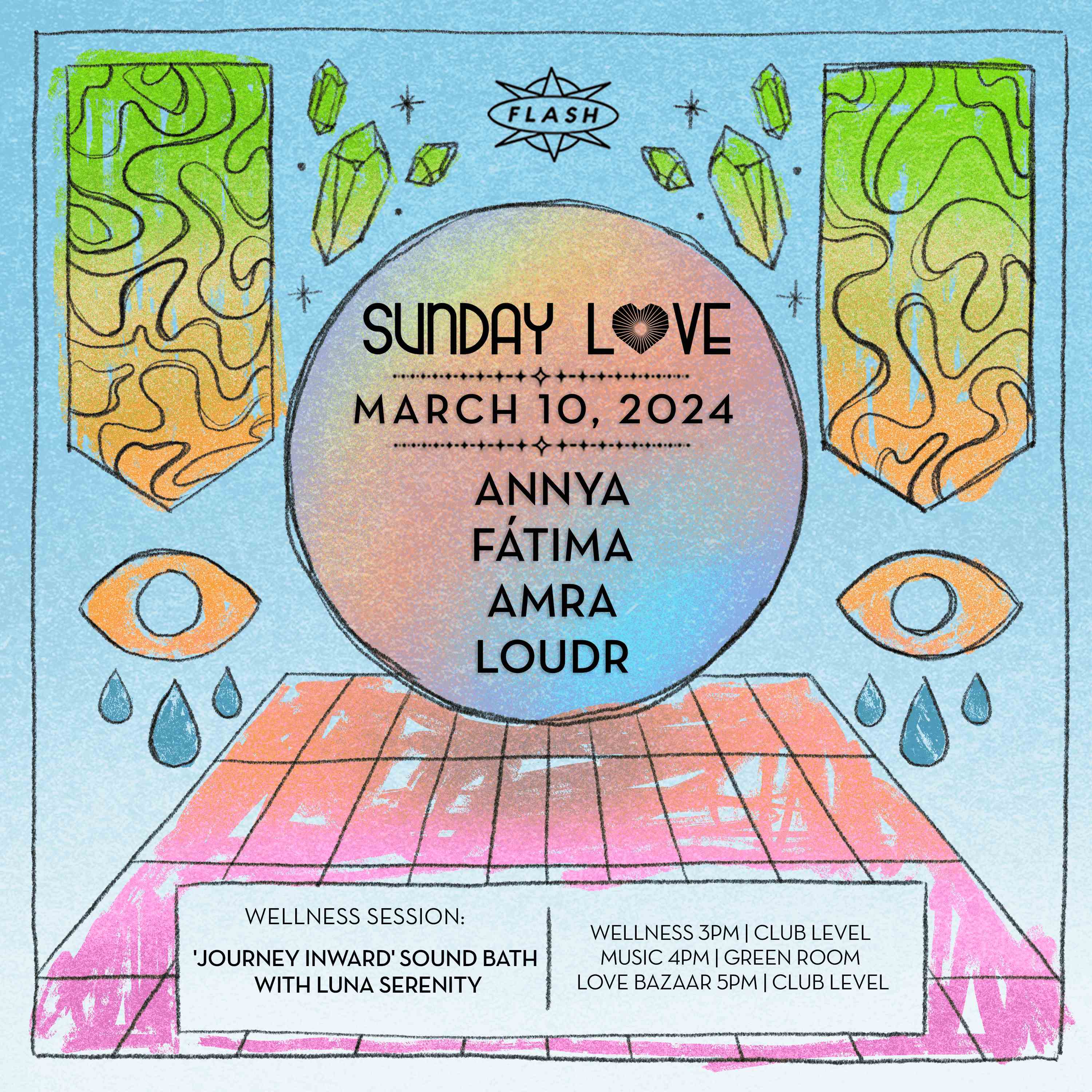 Sunday Love: ANNYA - Fátima - AMRA -  LOUDR event flyer