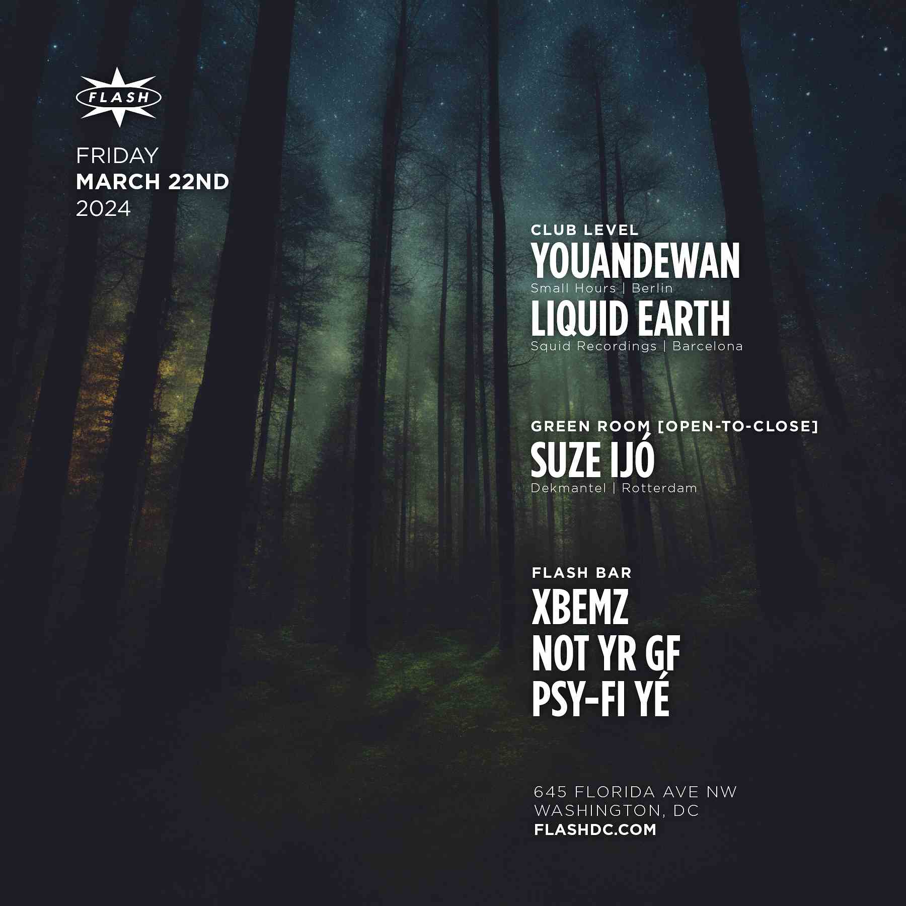 Youandewan - Liquid Earth event flyer