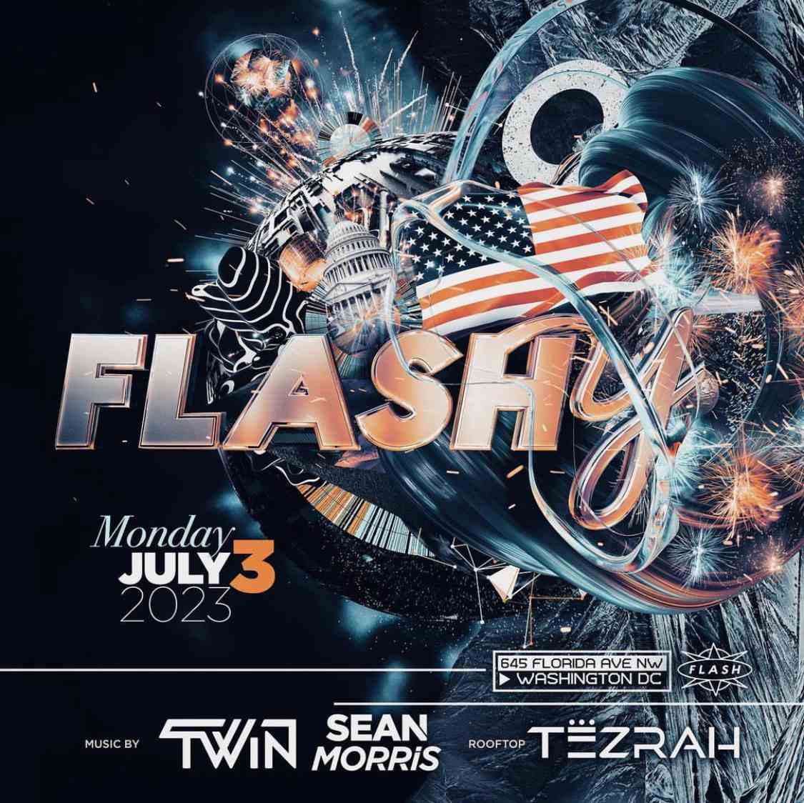 Flashy 4th of July Weekend! event flyer