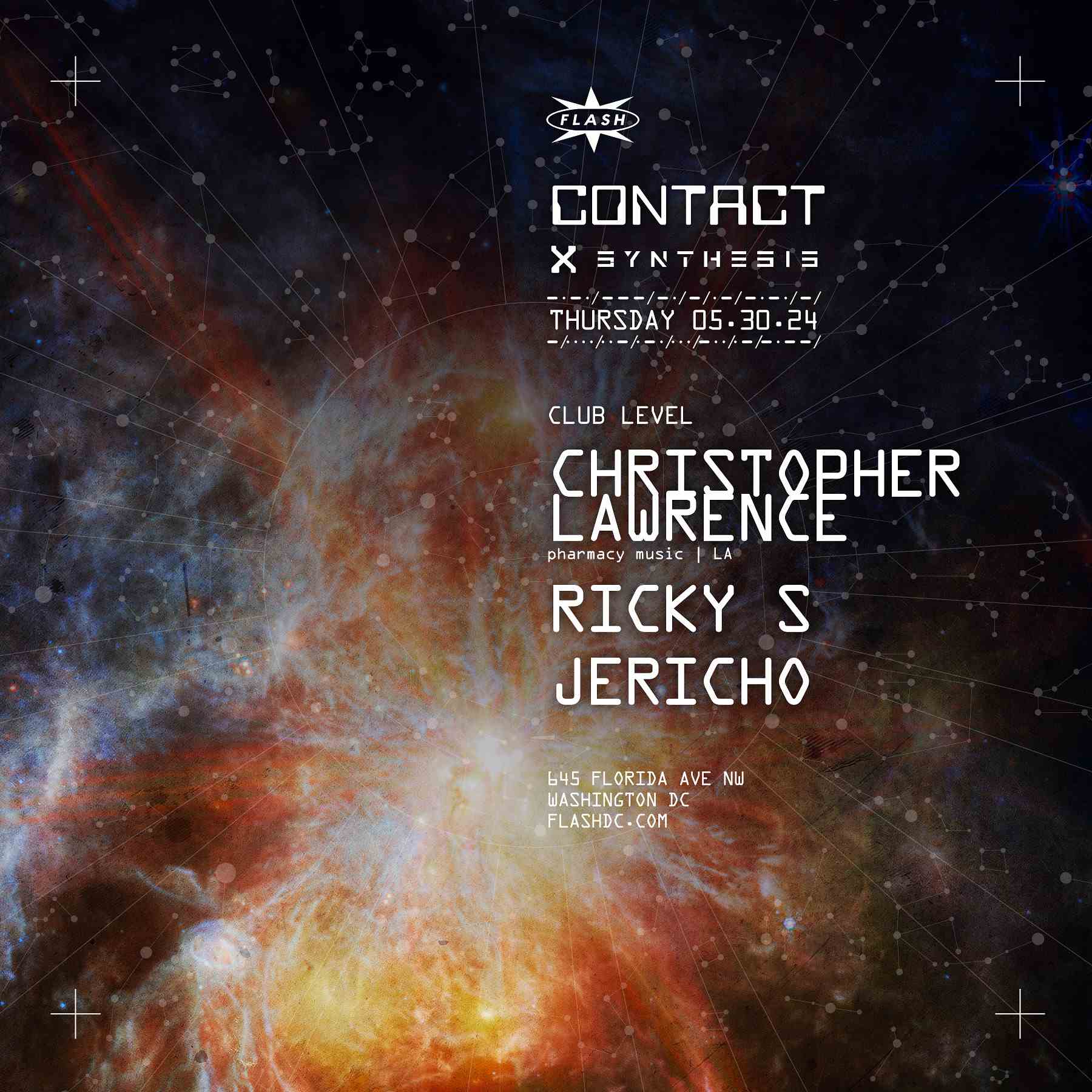 CONTACT x Synthesis: Christopher Lawrence event flyer