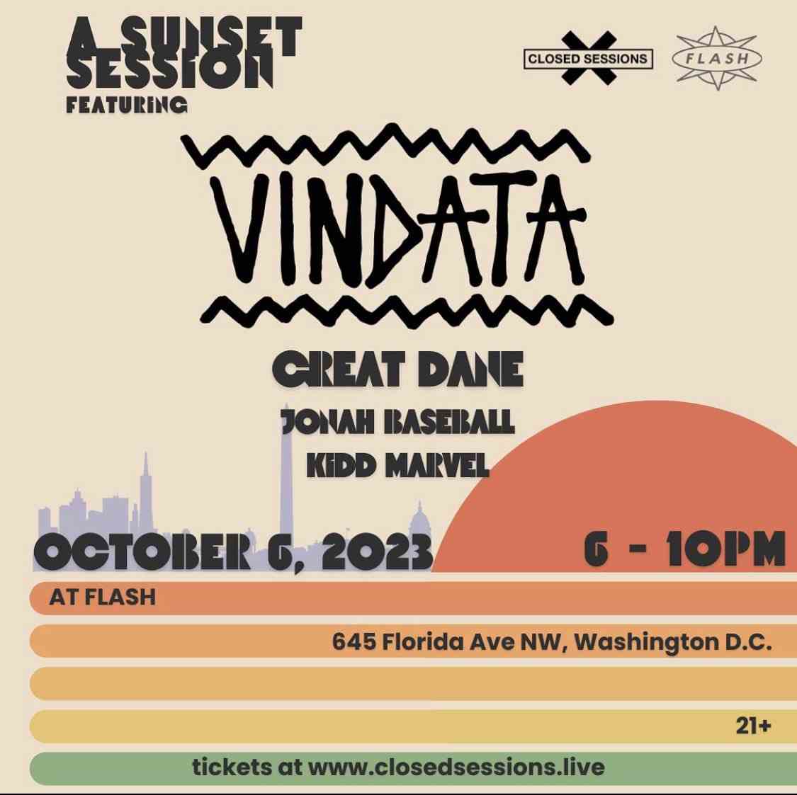 A Sunset Session: Vindata - Great Dane (early show) event flyer