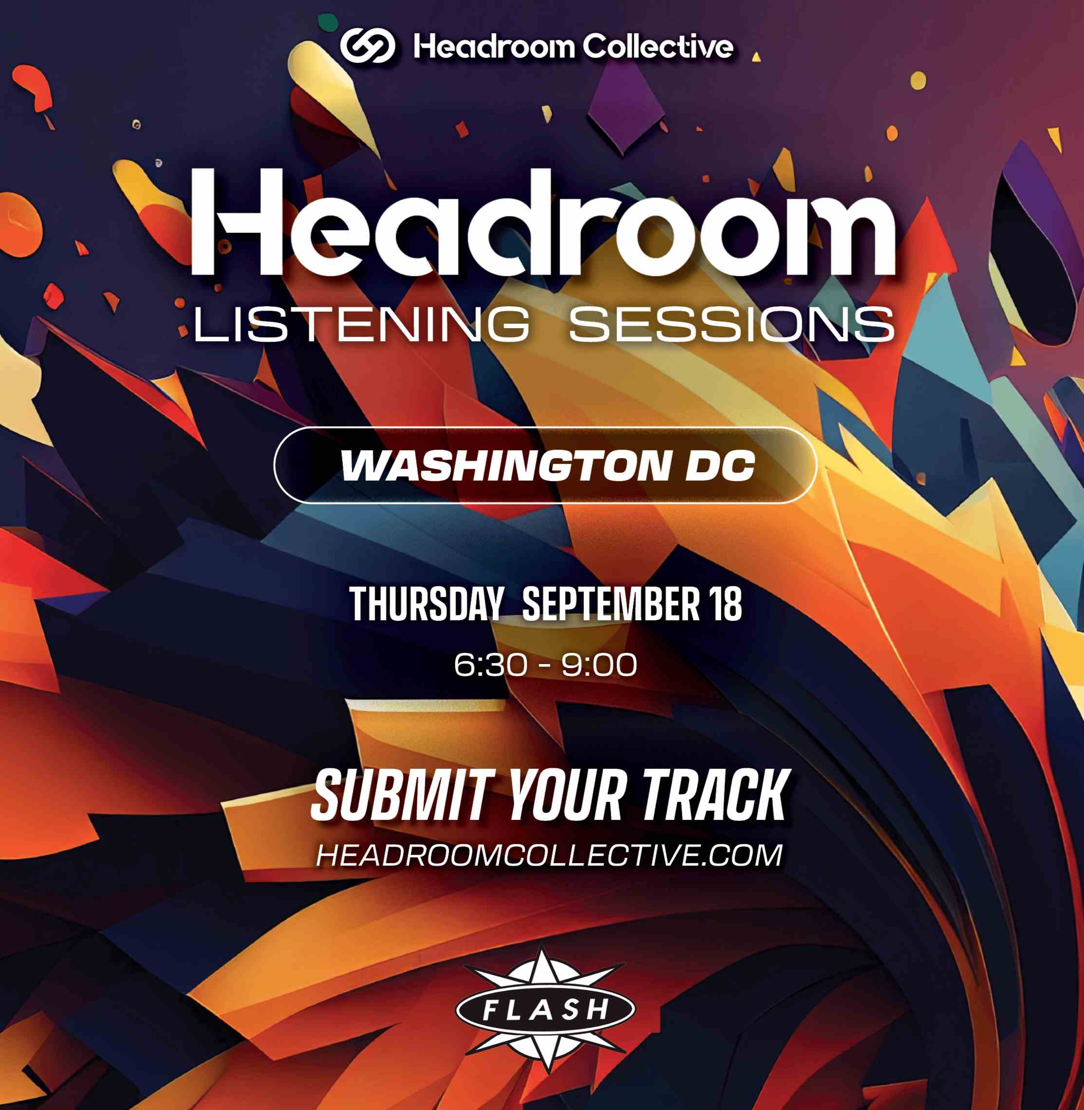Headroom Listening Sessions event flyer