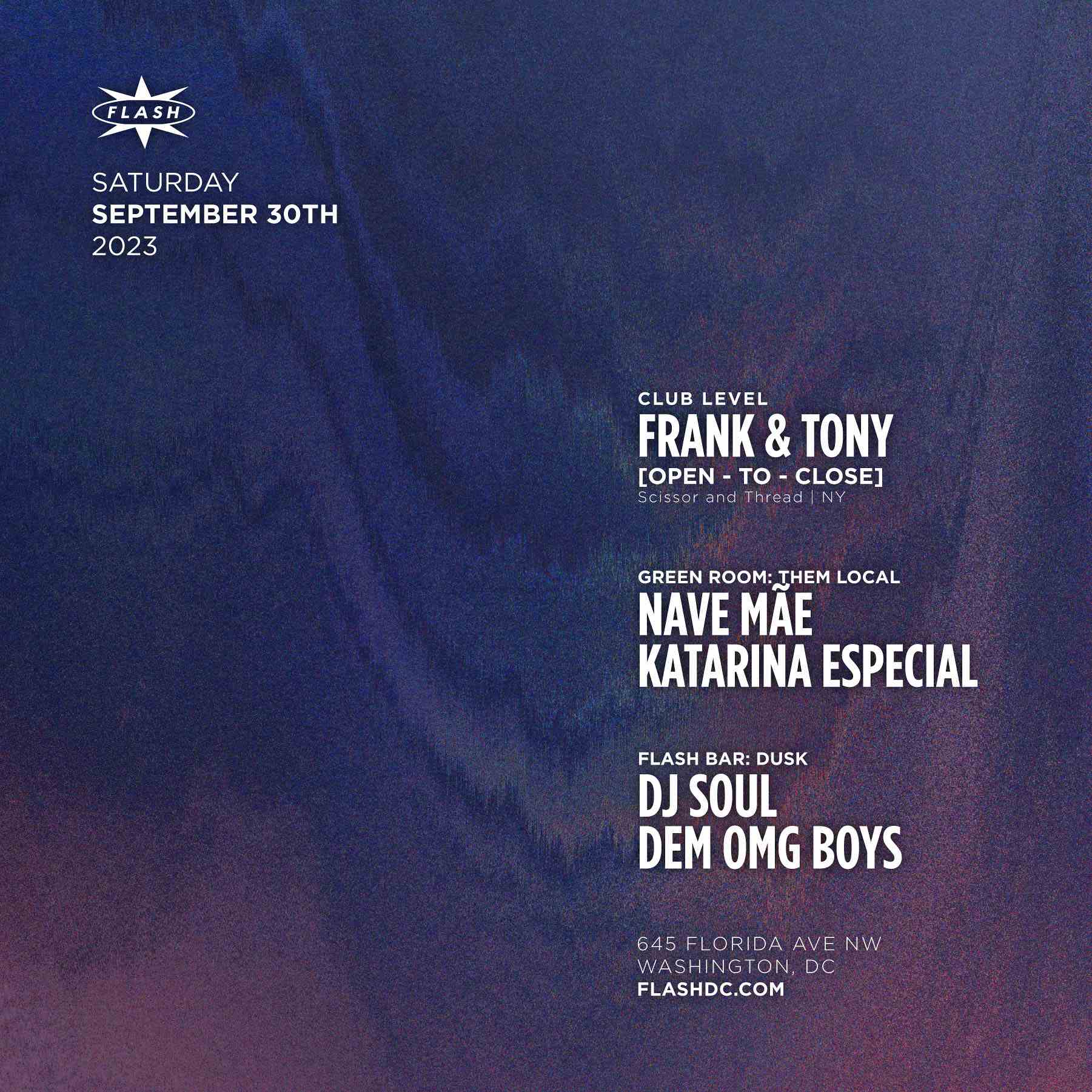 Event image for Frank & Tony [open-to-close]