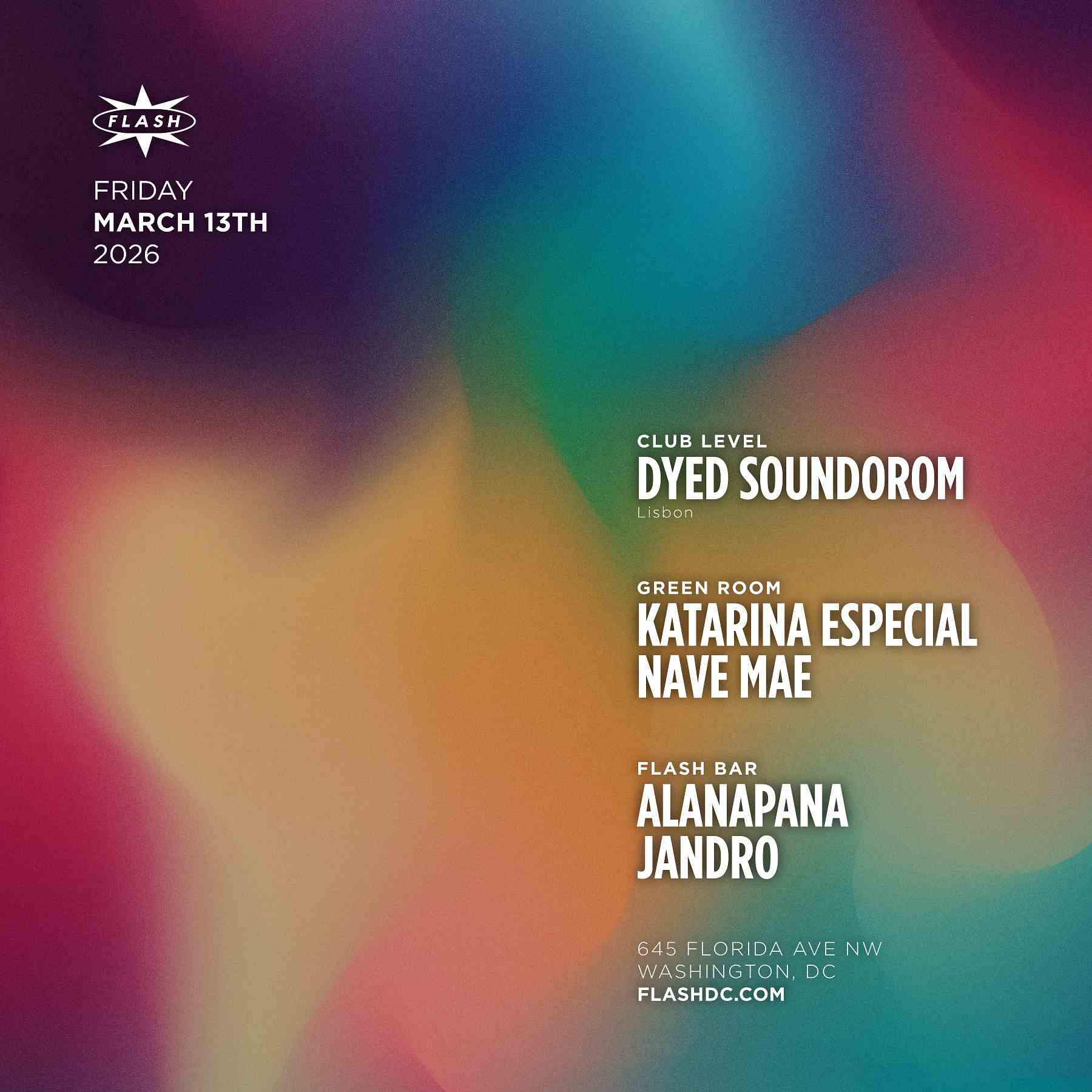 Dyed Soundorom event flyer