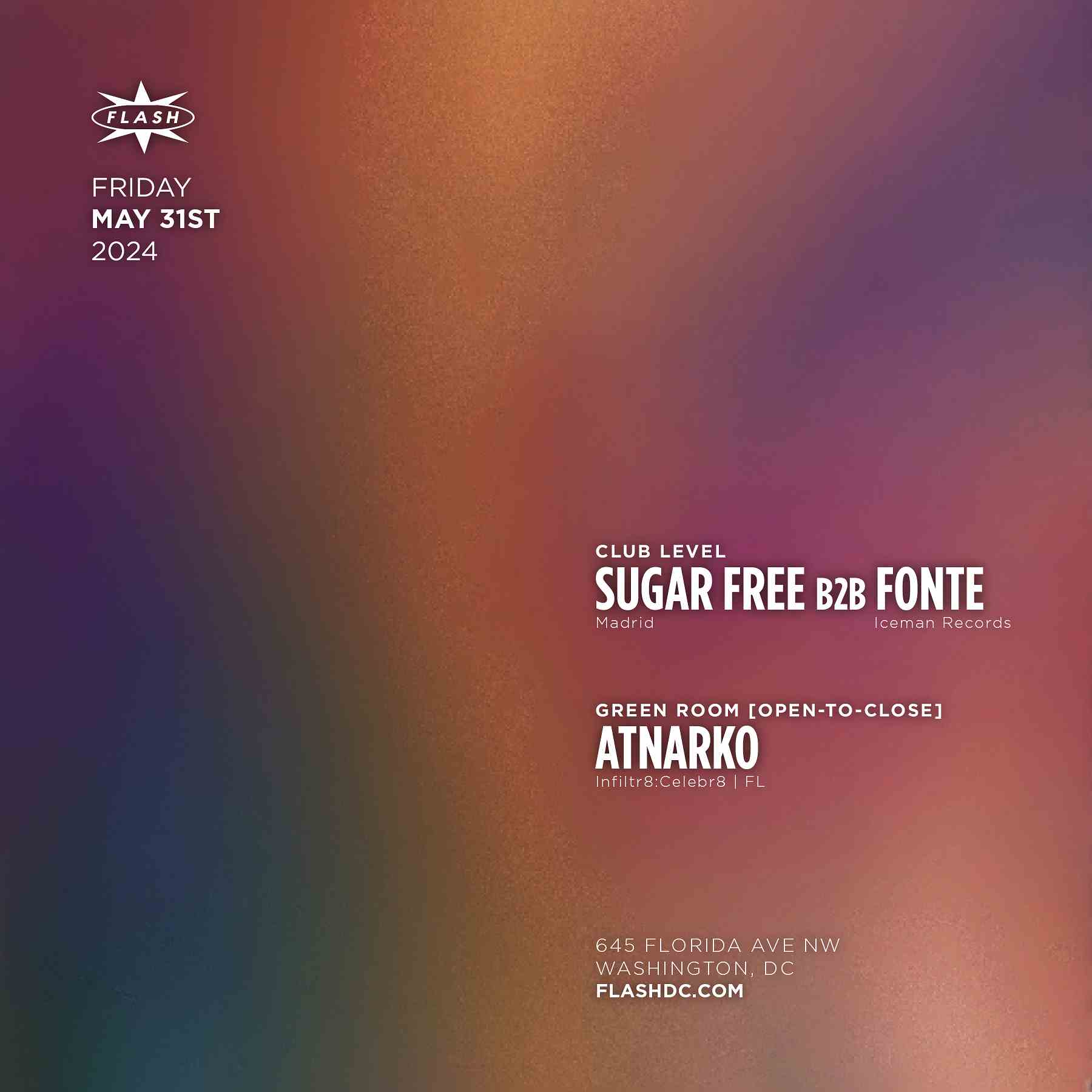 Sugar Free b2b Fonte event flyer