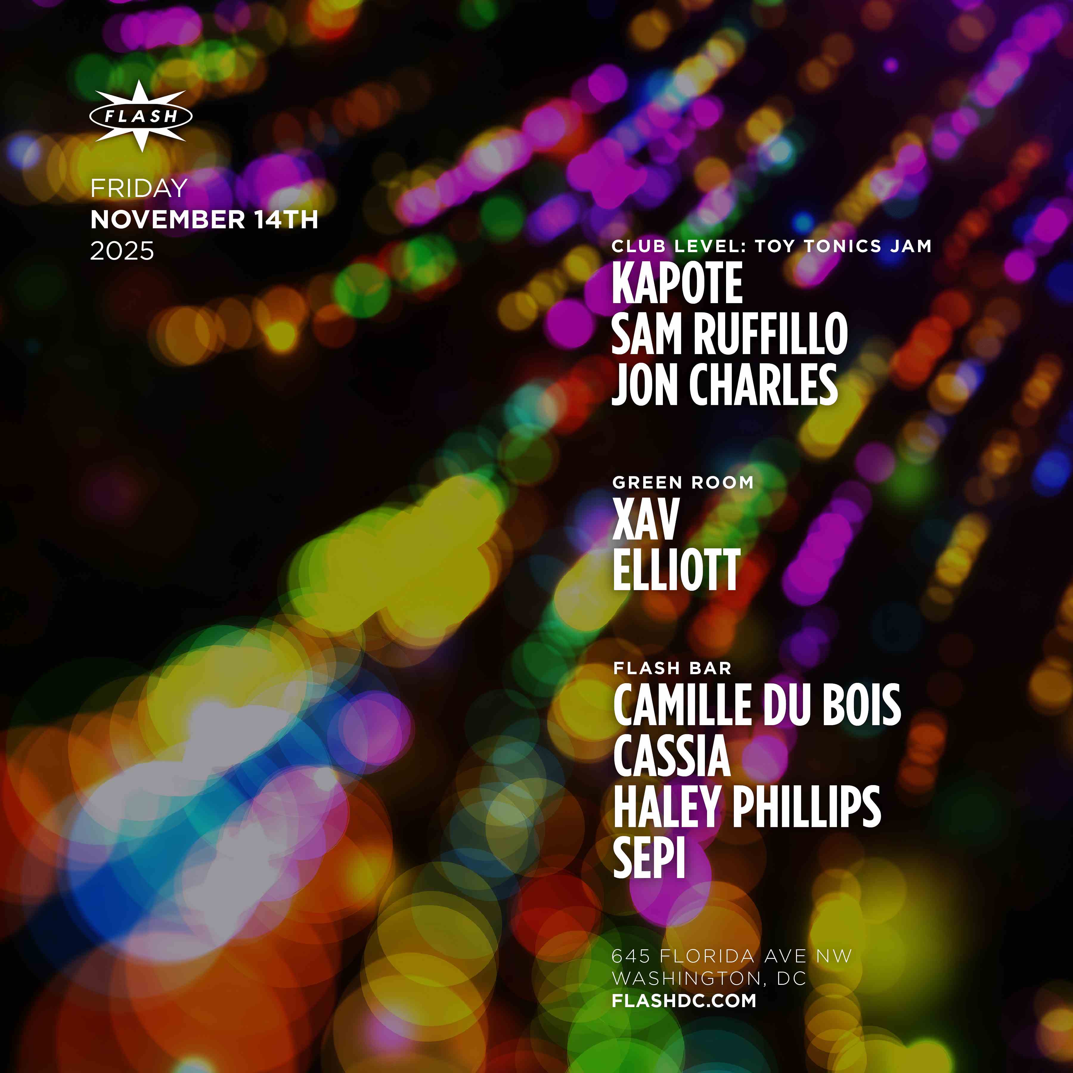 Toy Tonics Jam: Kapote - Sam Ruffillo event flyer