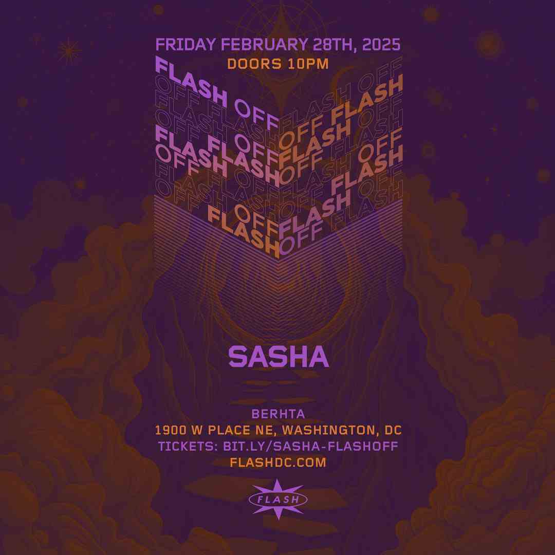 Flash-OFF: Sasha event flyer