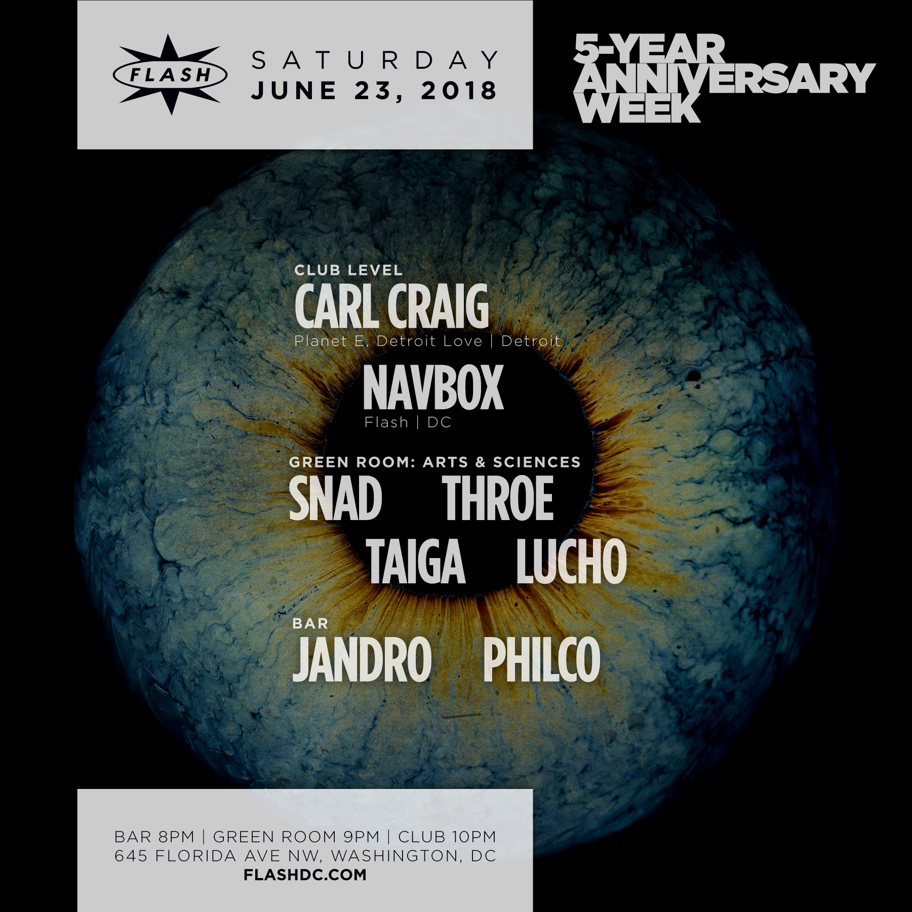 Event image for 5 Yrs. of Flash: Carl Craig