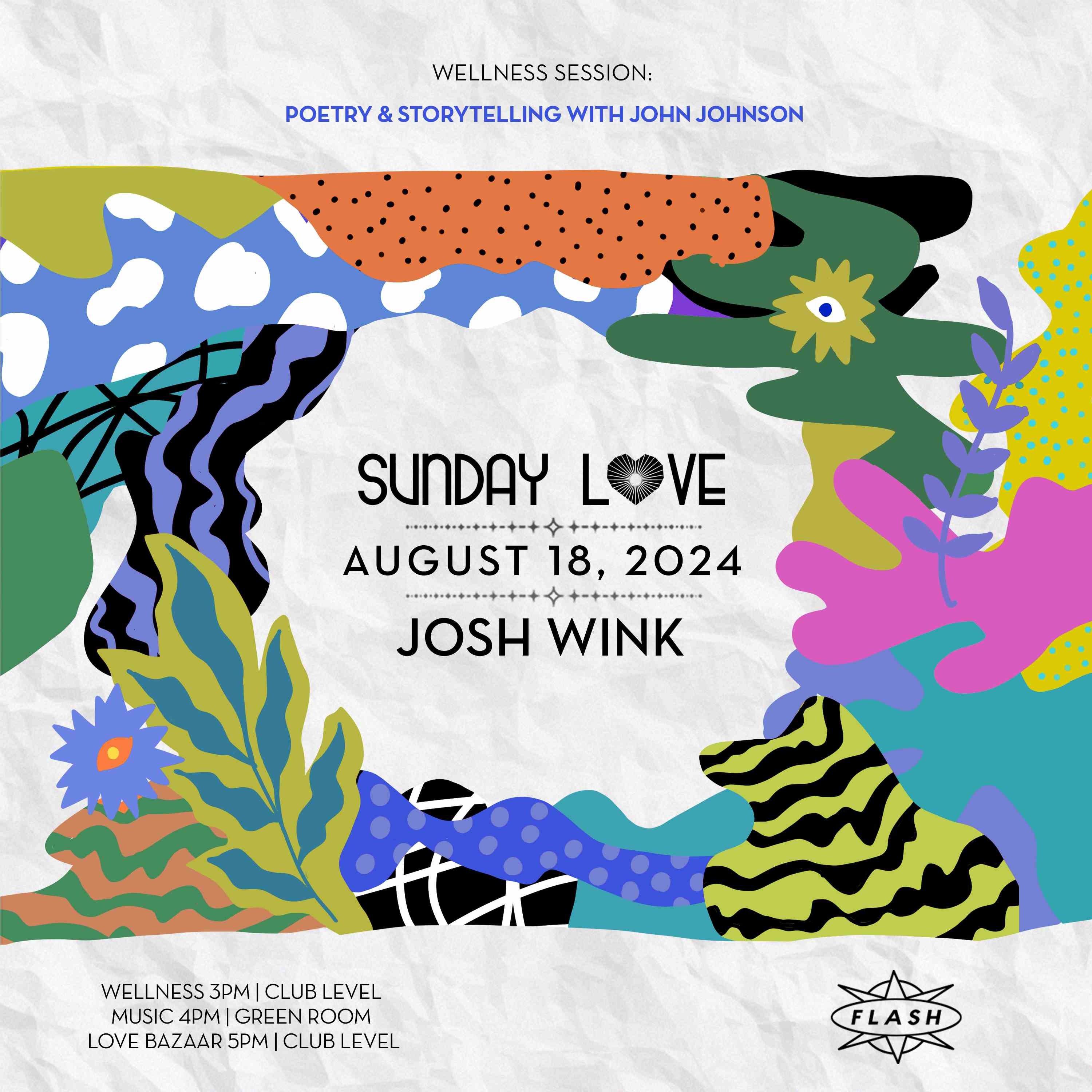 Sunday Love: Josh Wink event flyer