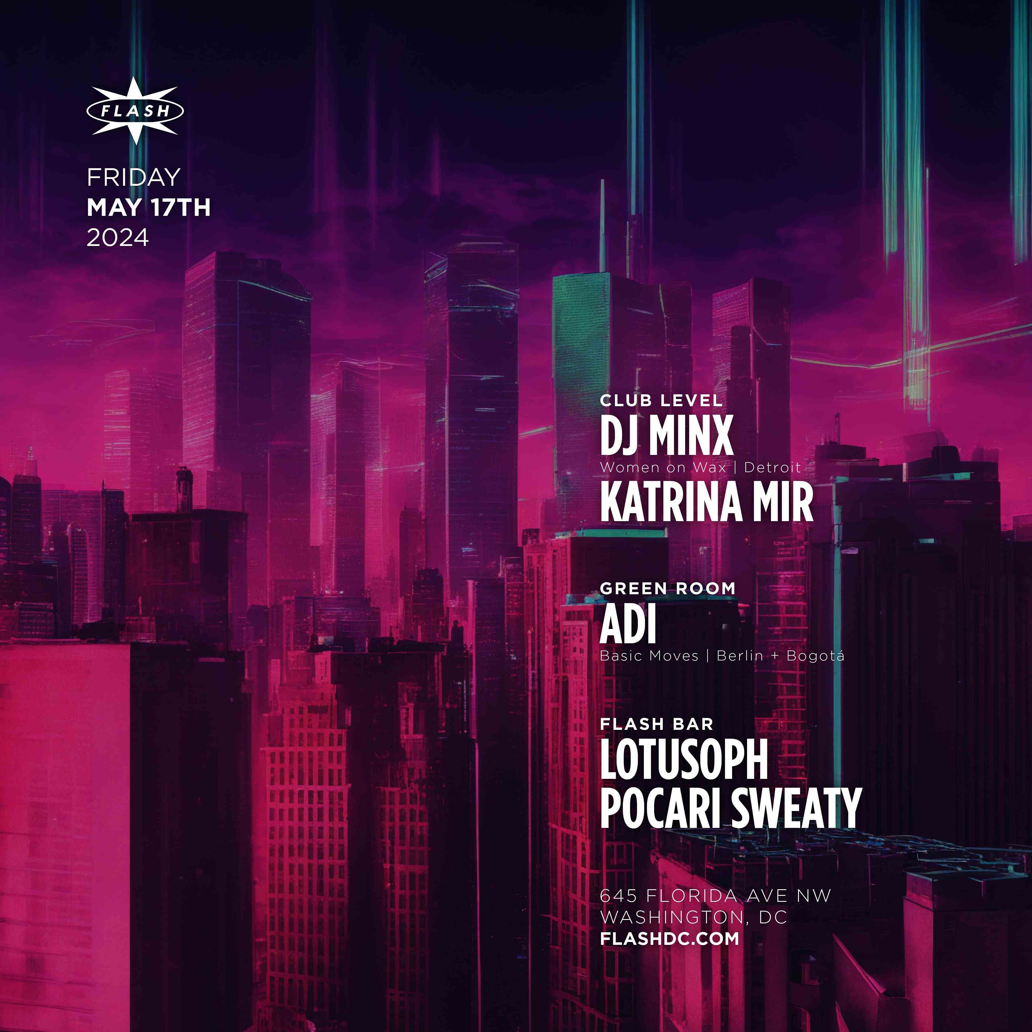 DJ Minx - Adi event flyer