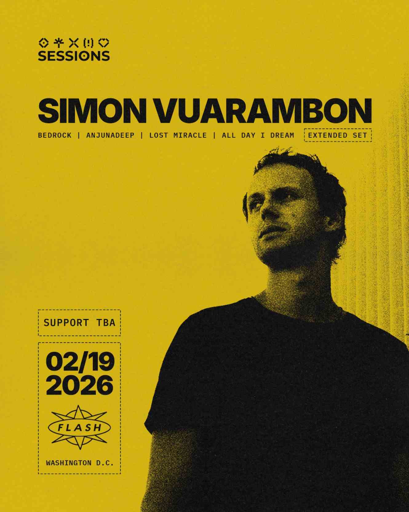 Sessions presents: SIMON VUARAMBON event flyer