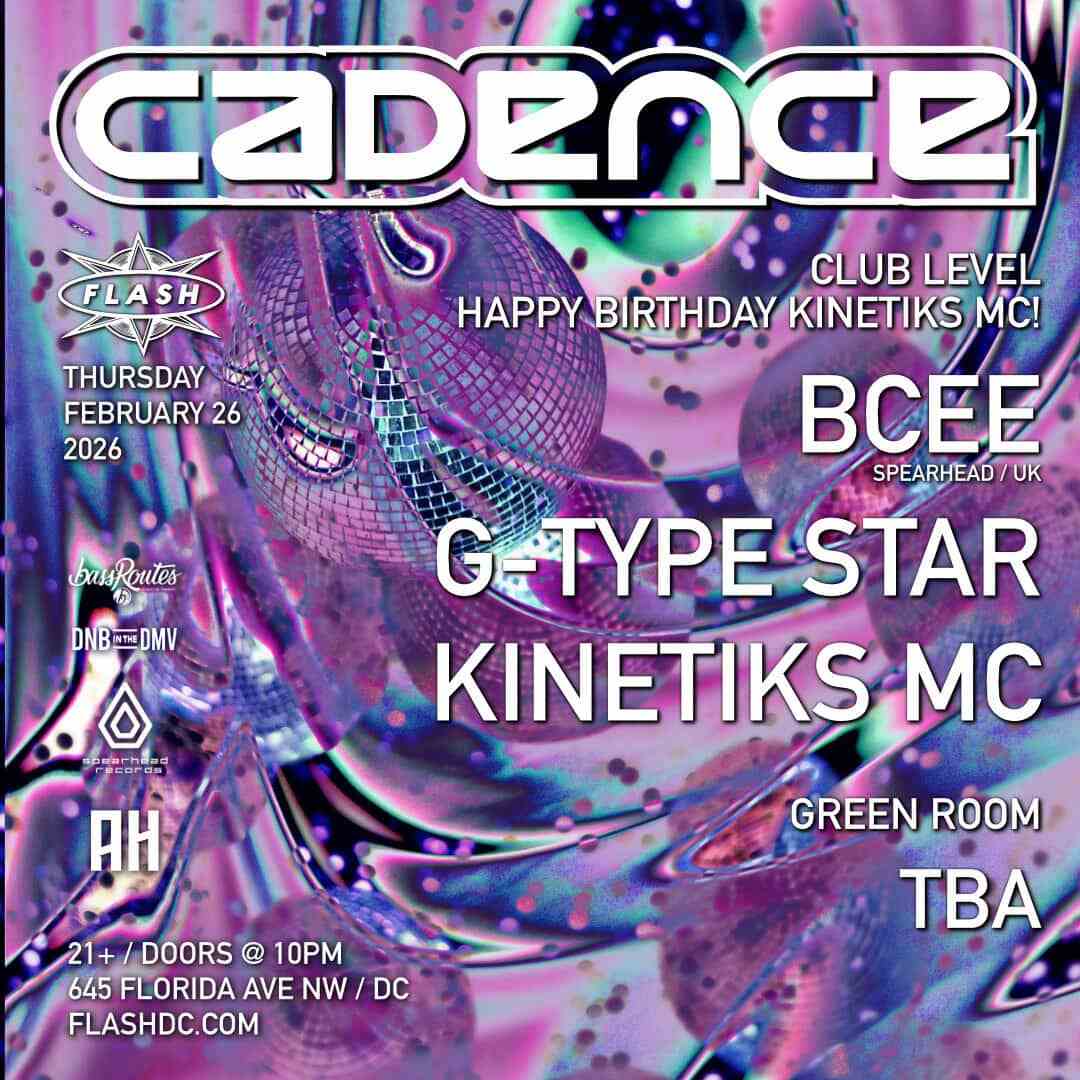 Cadence presents BCee event flyer