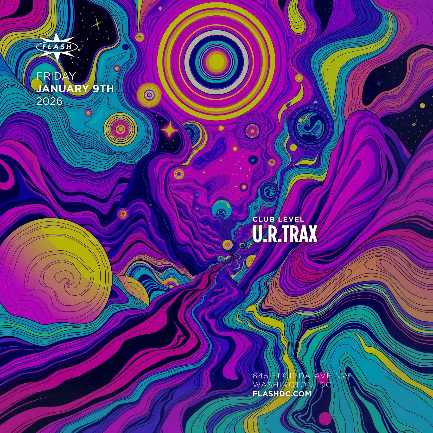 u.r.trax event flyer