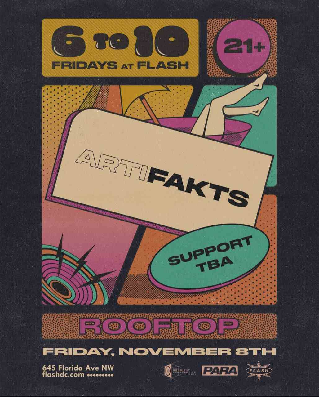 6to10: Artifakts event flyer