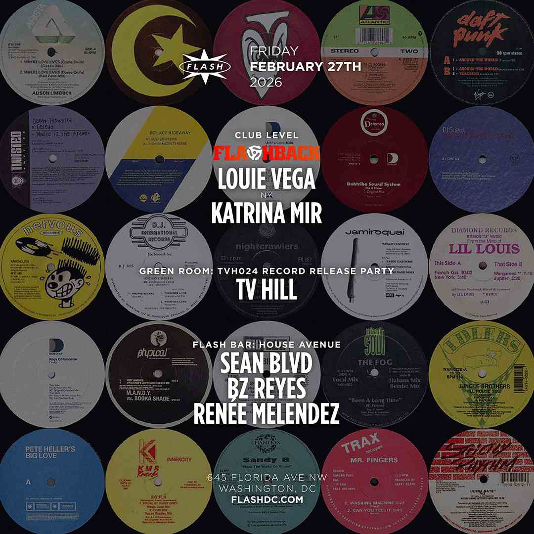 Louie Vega's Flashback event flyer