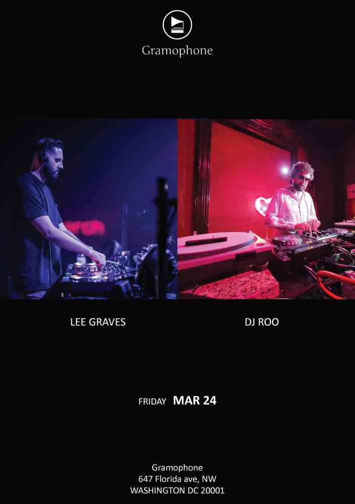 LEE GRAVES + DJ ROO event flyer