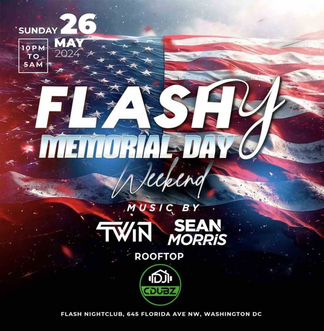 Flashy Memorial Day Weekend! event flyer