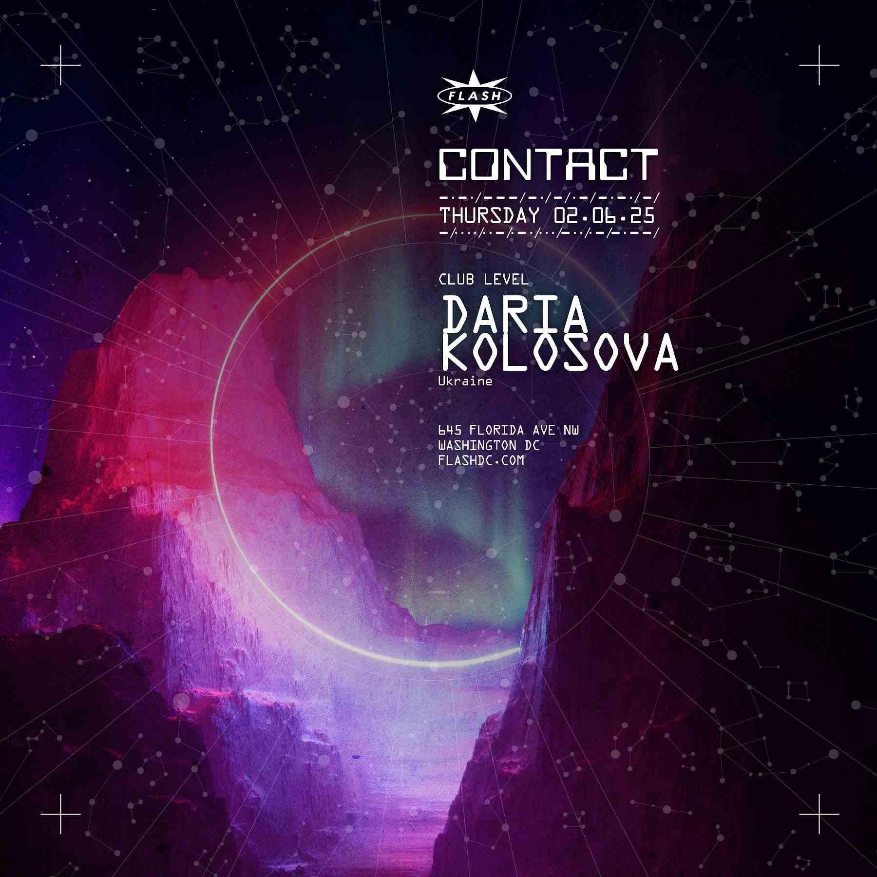 CONTACT: Daria Kolosova event flyer