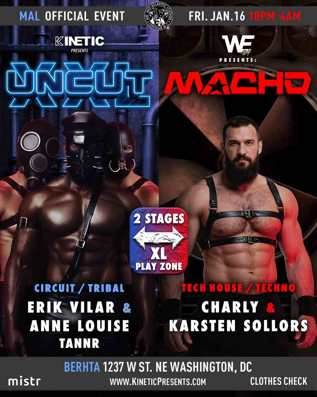 UNCUT XXL x MACHO: OFFICIAL MAL Friday Event event flyer