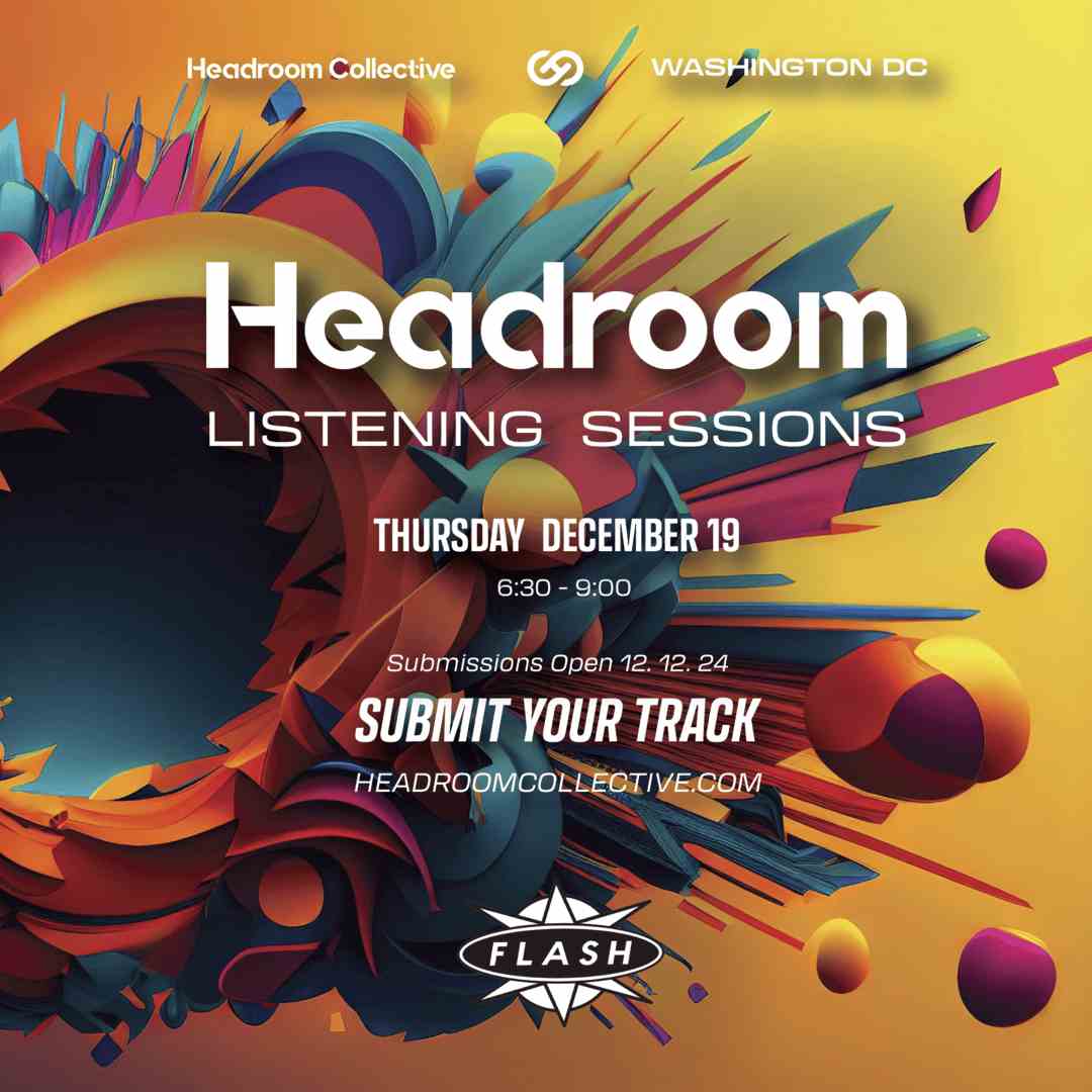 Headroom Listening Sessions event flyer