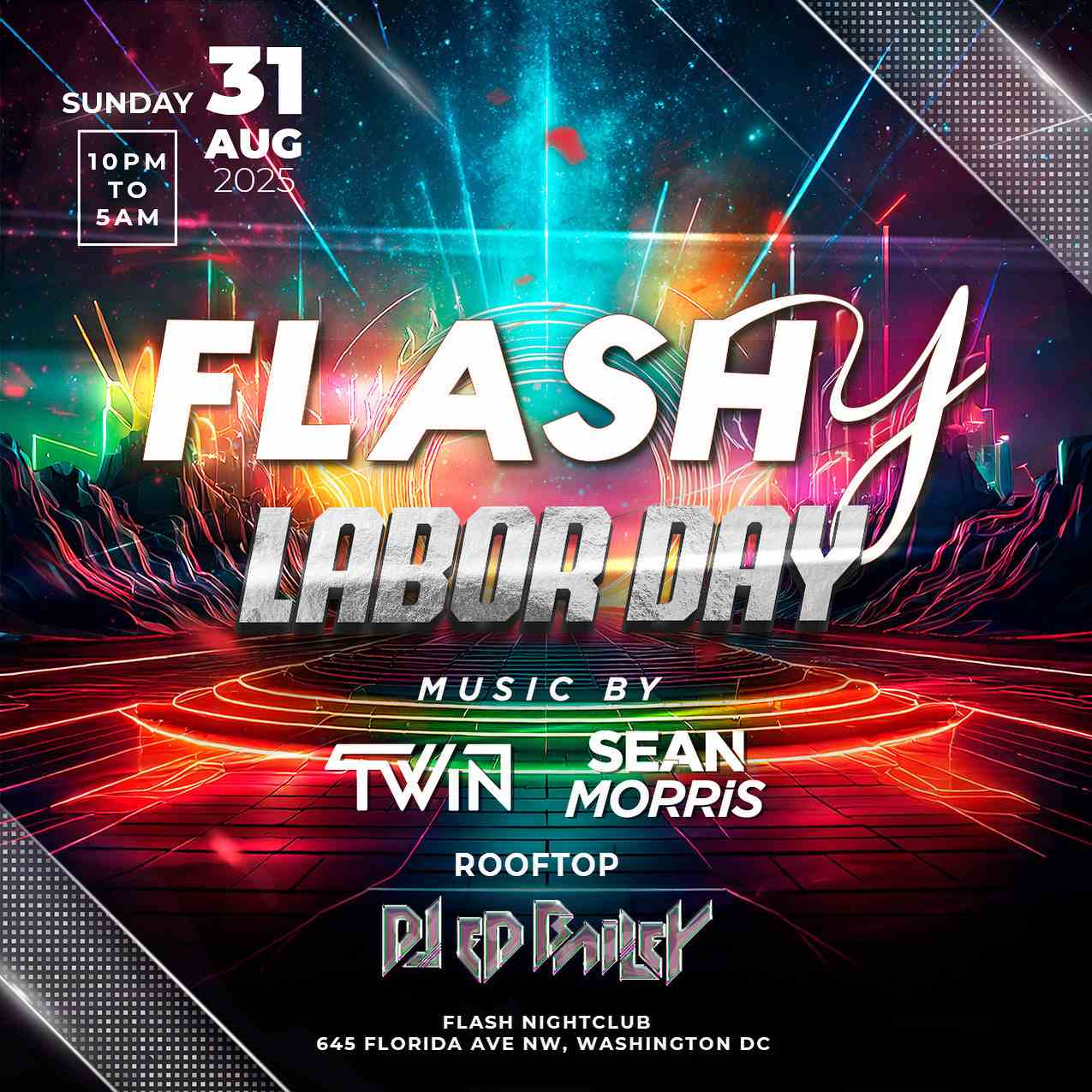 Flashy Labor Day Weekend! event flyer