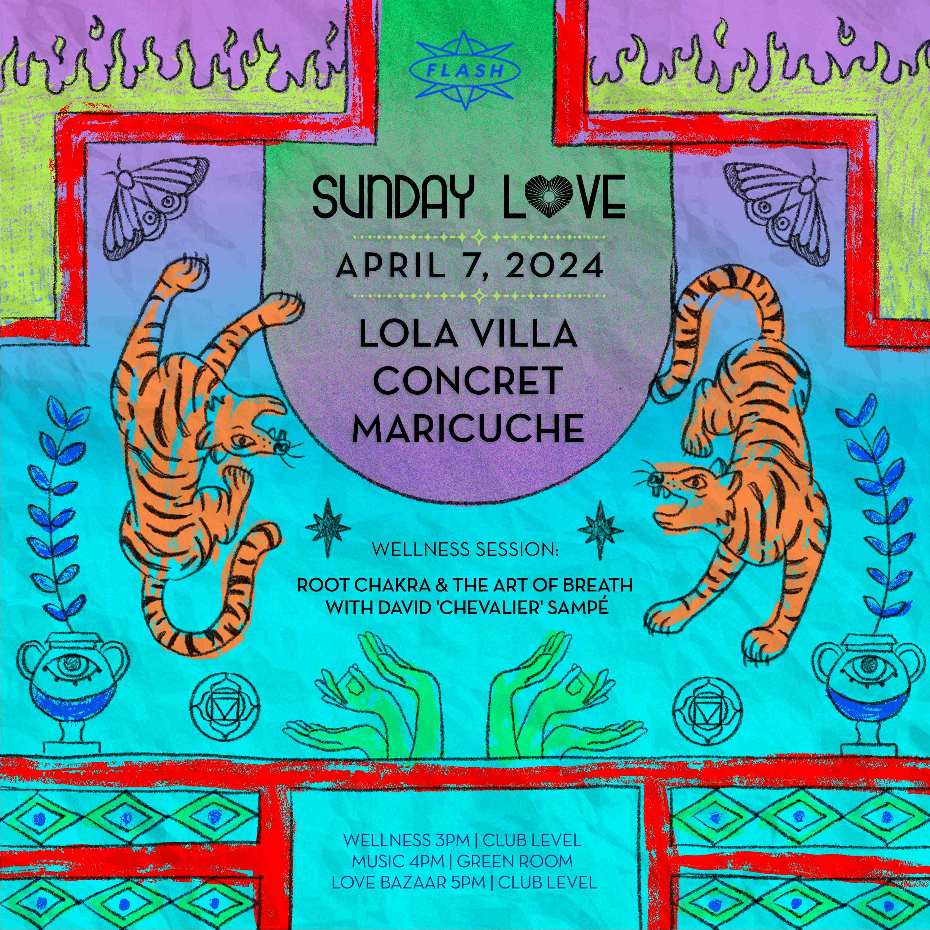 Sunday Love: Lola Villa - CONCRET - Maricuche event flyer