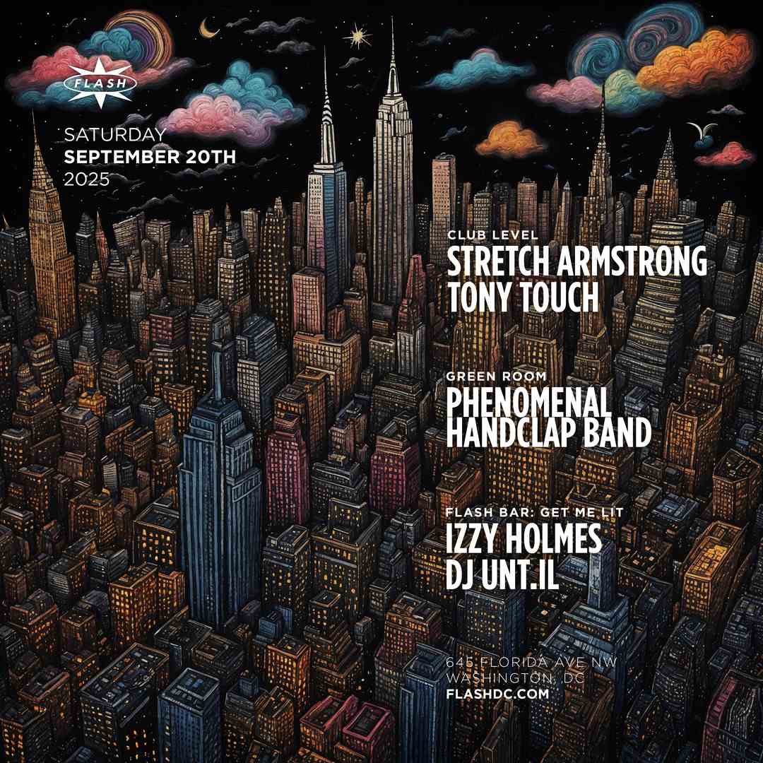 Stretch Armstrong - Tony Touch - Phenomenal Handclap Band event flyer