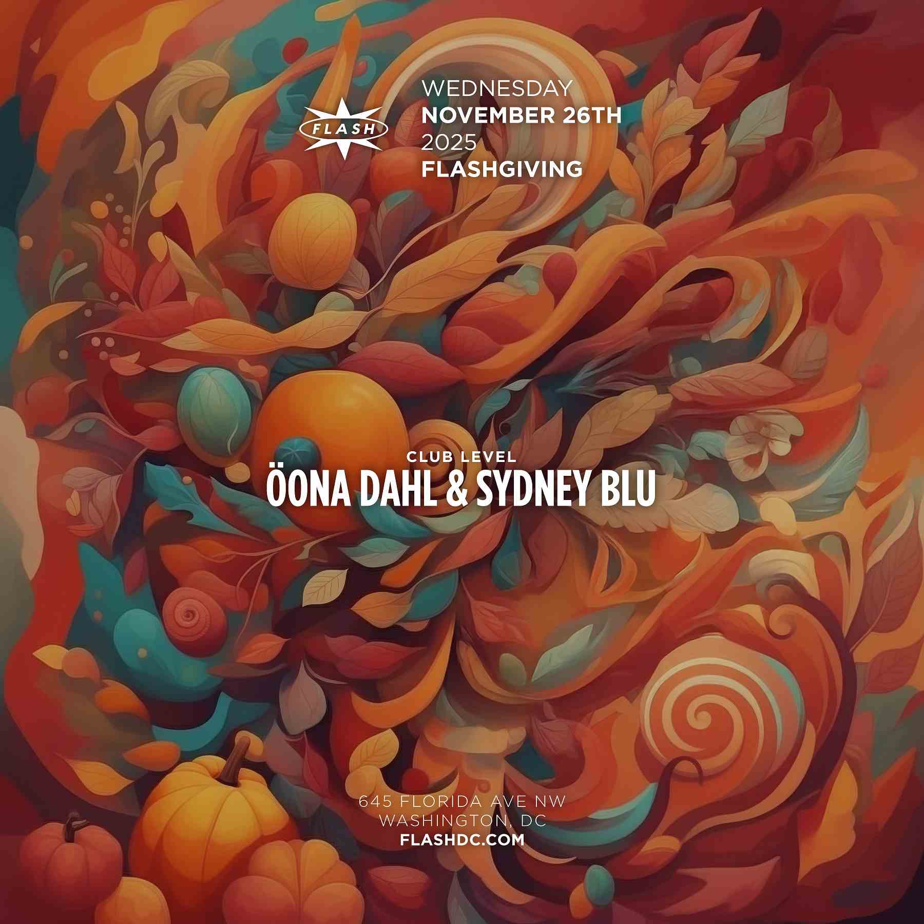 FlashGiving: Öona Dahl - Sydney Blu event flyer