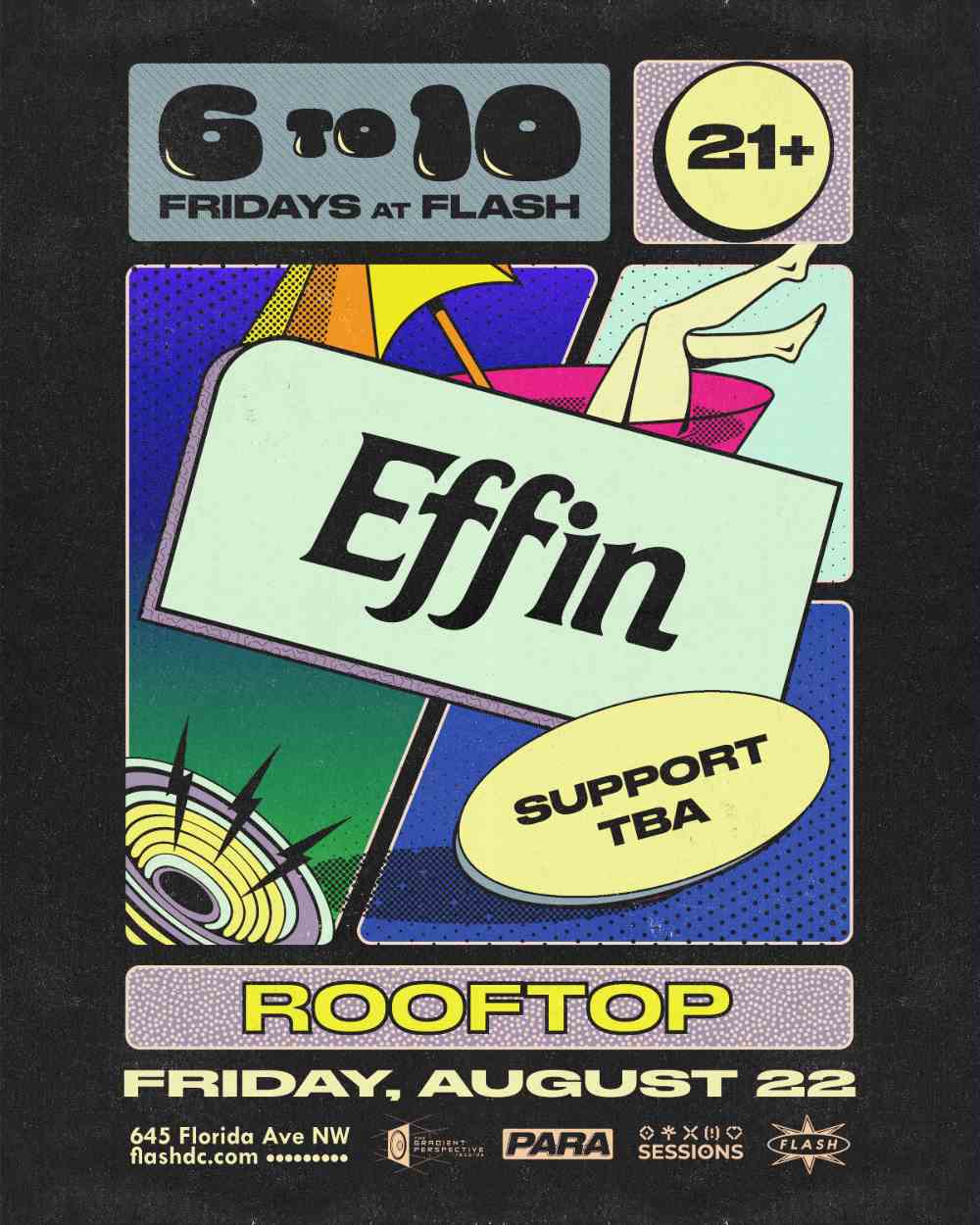 6to10: Effin event flyer