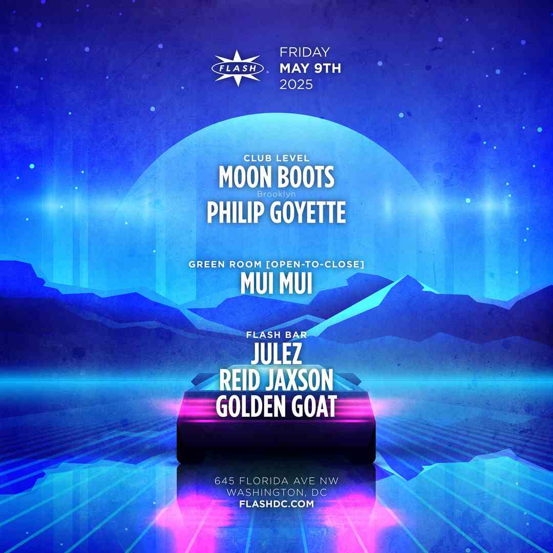 Moon Boots event flyer