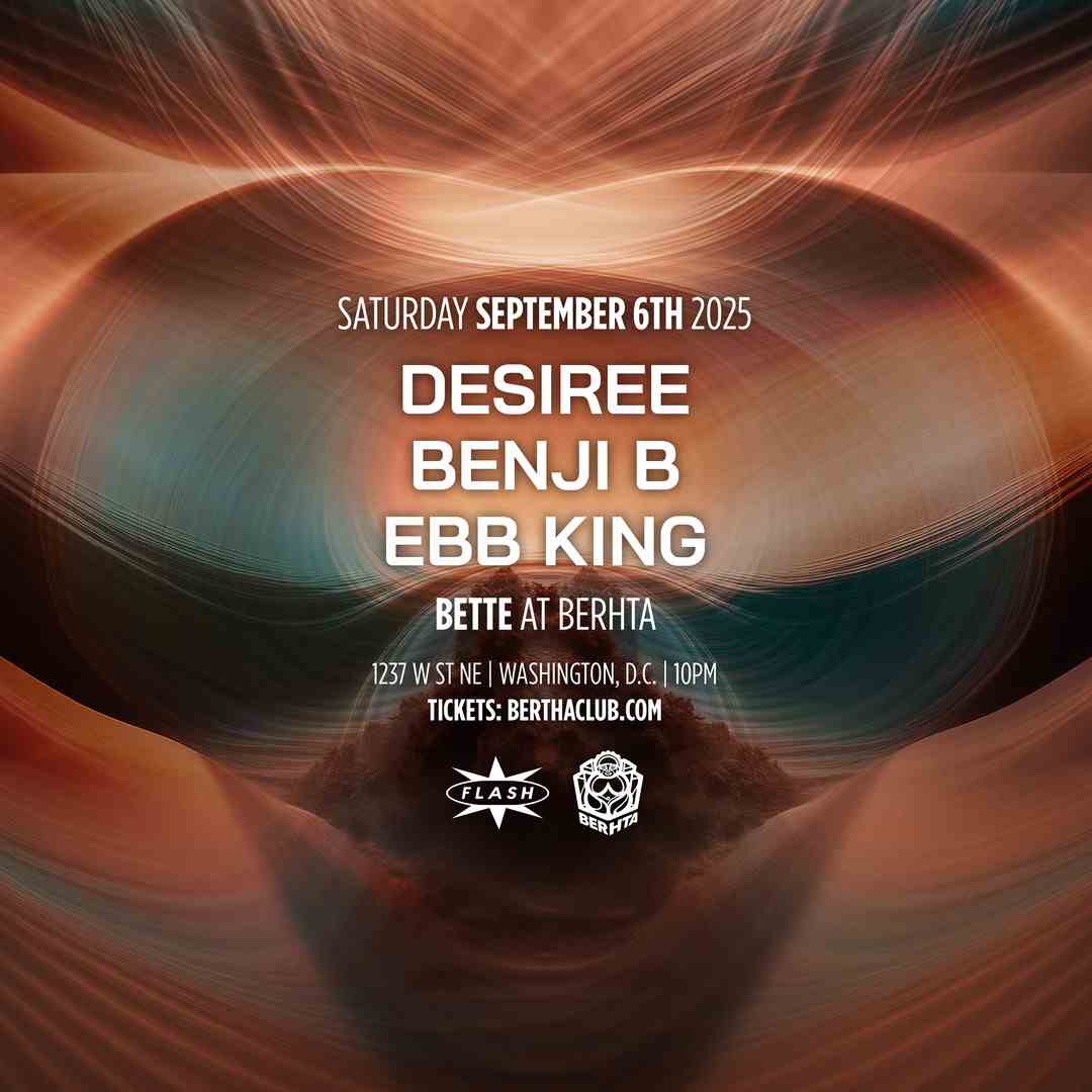 Desiree - Benji B at BERHTA event flyer