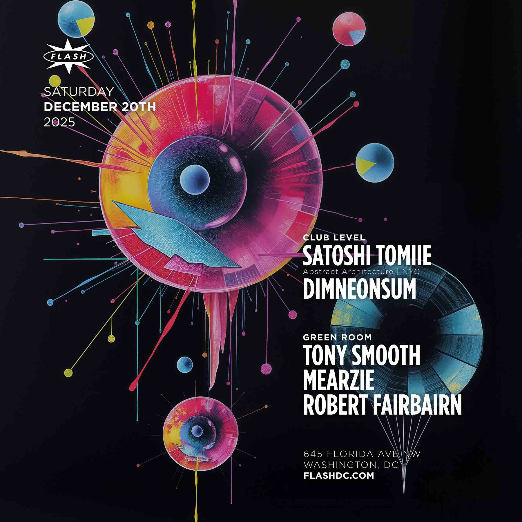 Satoshi Tomiie event flyer