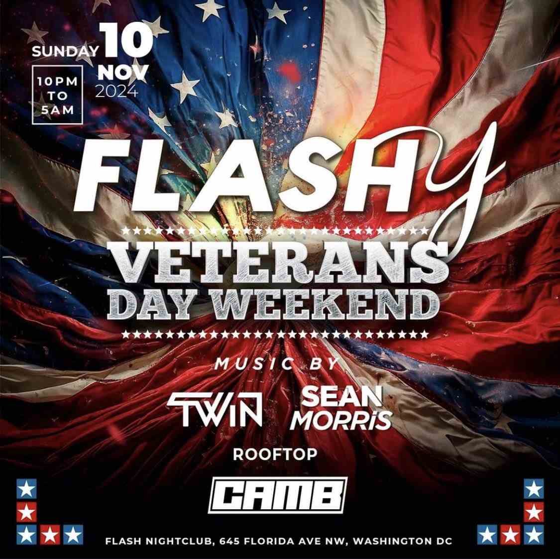 Flashy Veterans Day Weekend! event flyer