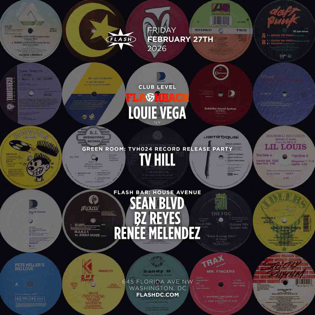 Louie Vega's Flashback event flyer