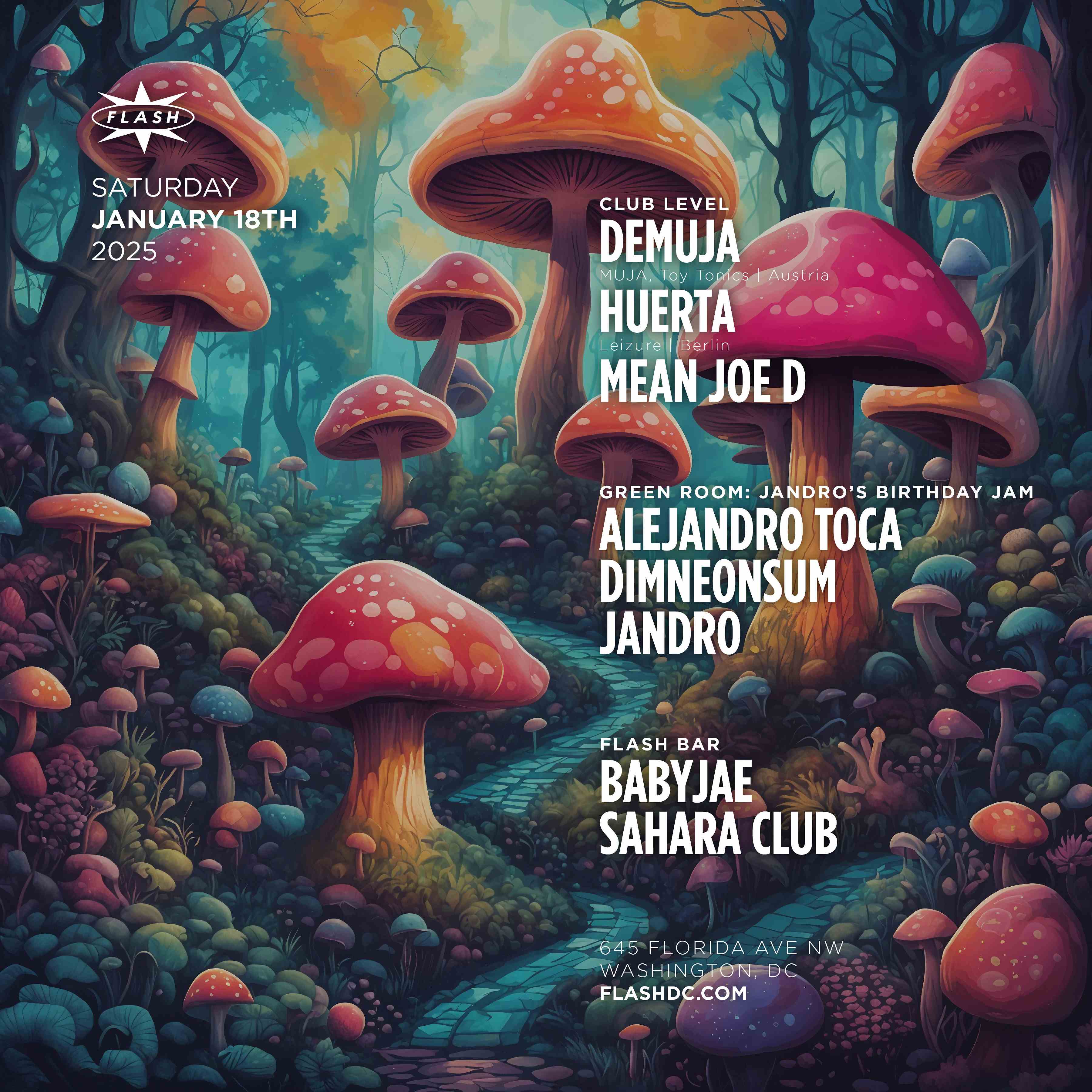 Demuja - Huerta event flyer