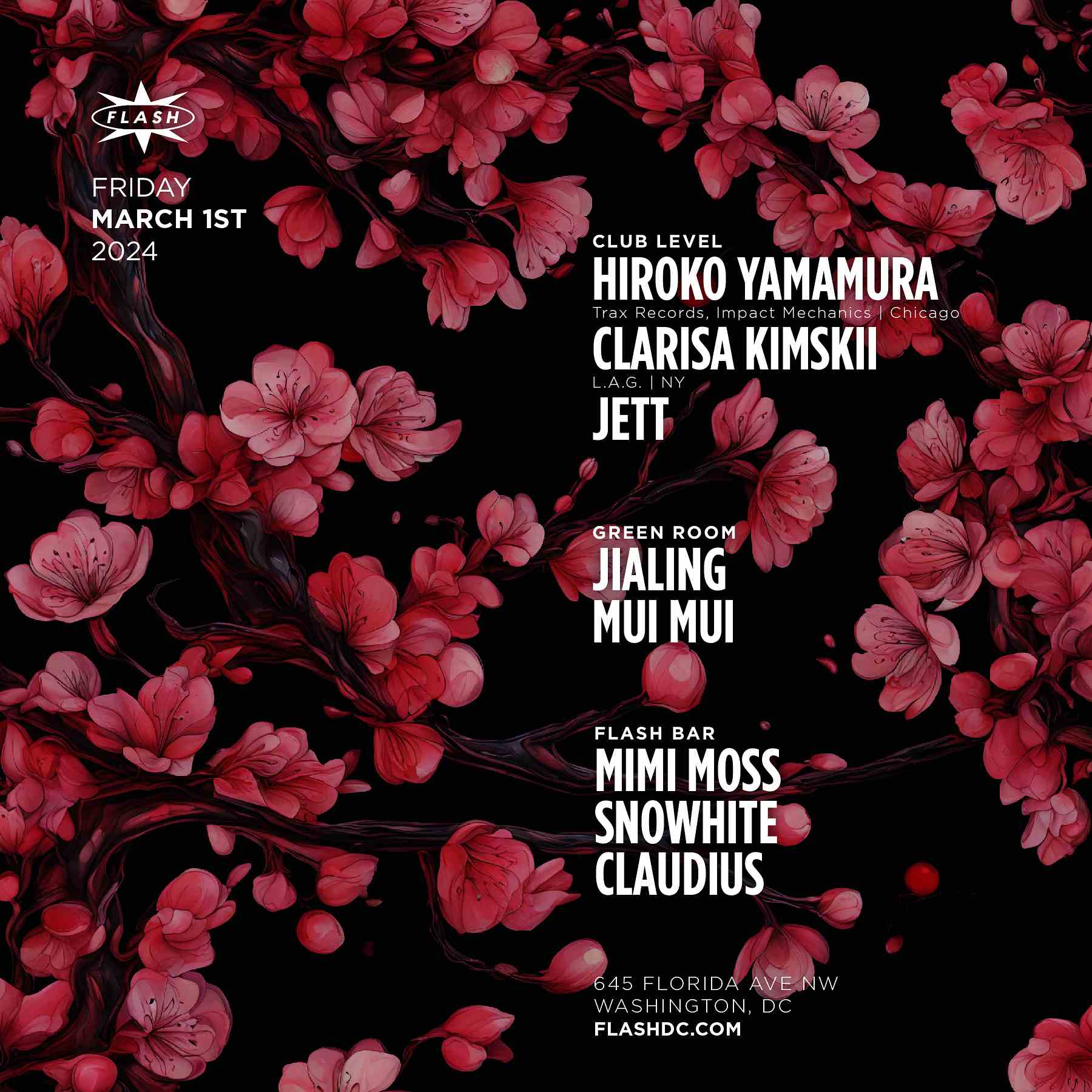 Hiroko Yamamura - Clarisa Kimskii event flyer