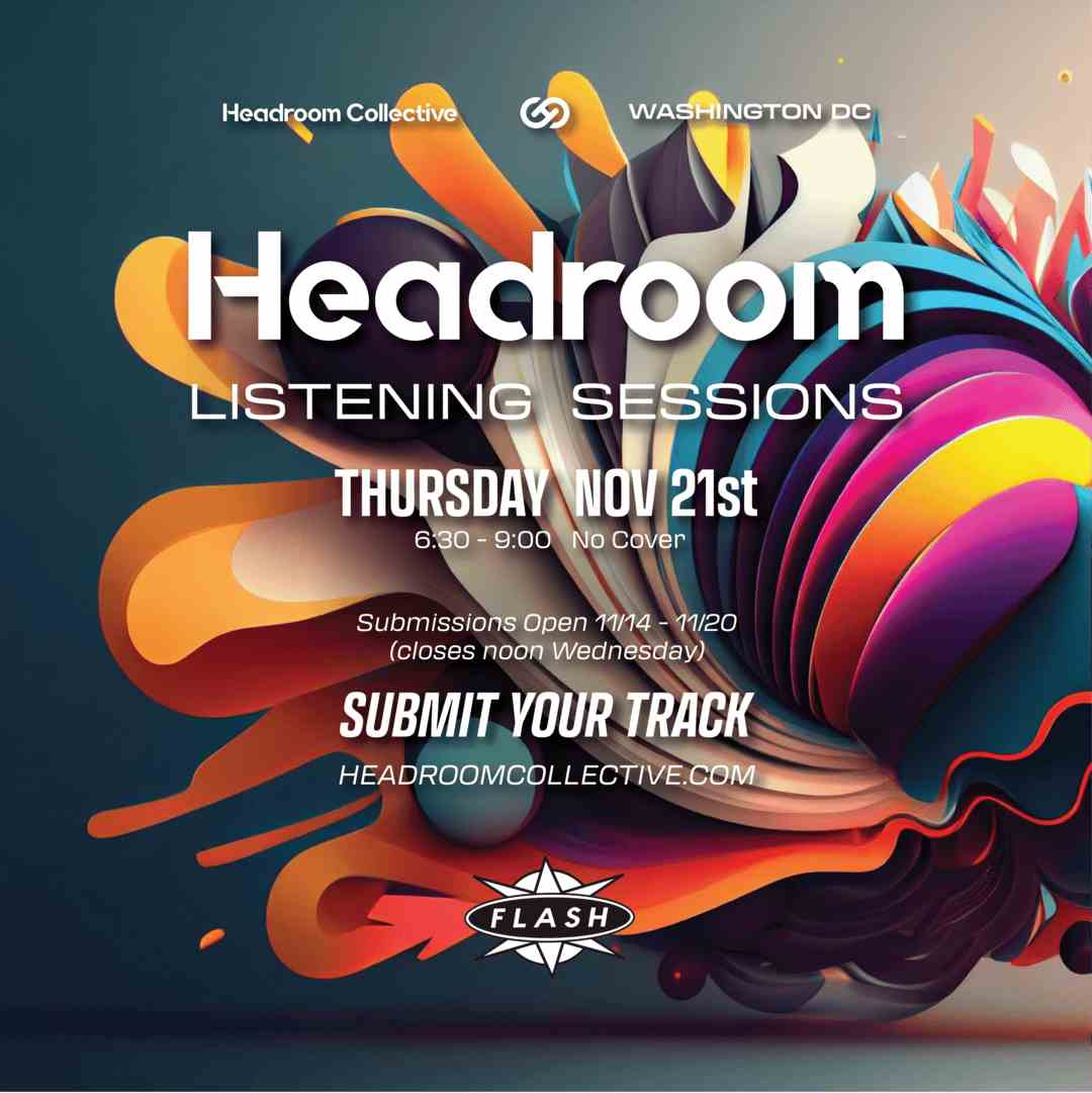 Headroom Listening Sessions event flyer