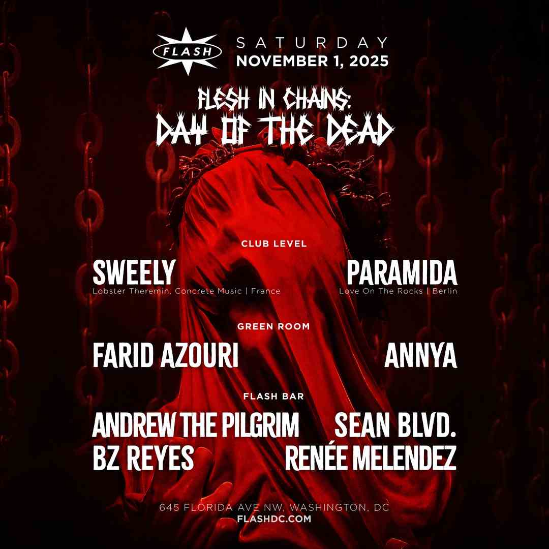 FLESH Day of the Dead: Sweely - Paramida event flyer
