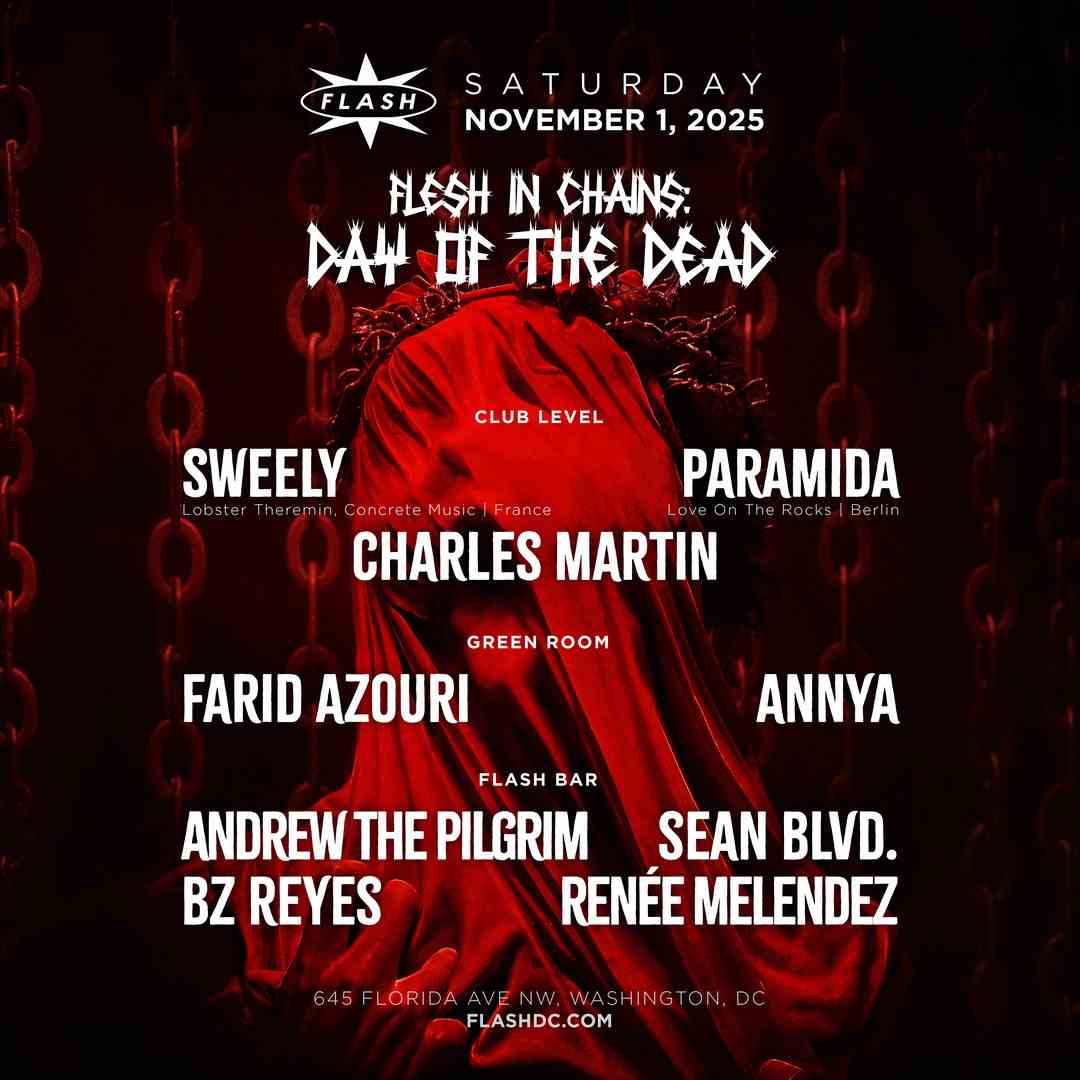 FLESH Day of the Dead: Sweely - Paramida event flyer