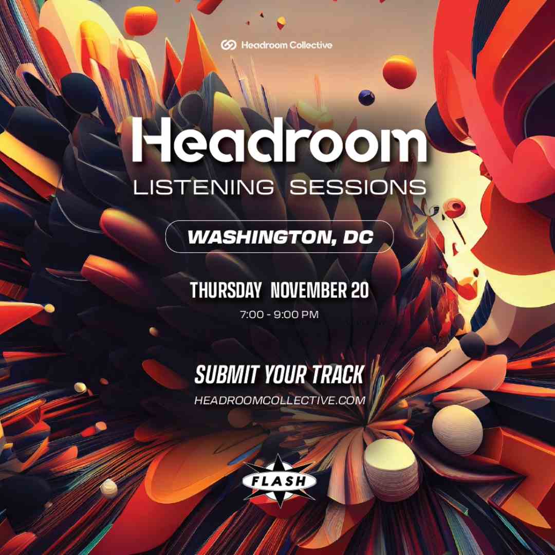 Headroom Listening Sessions event flyer