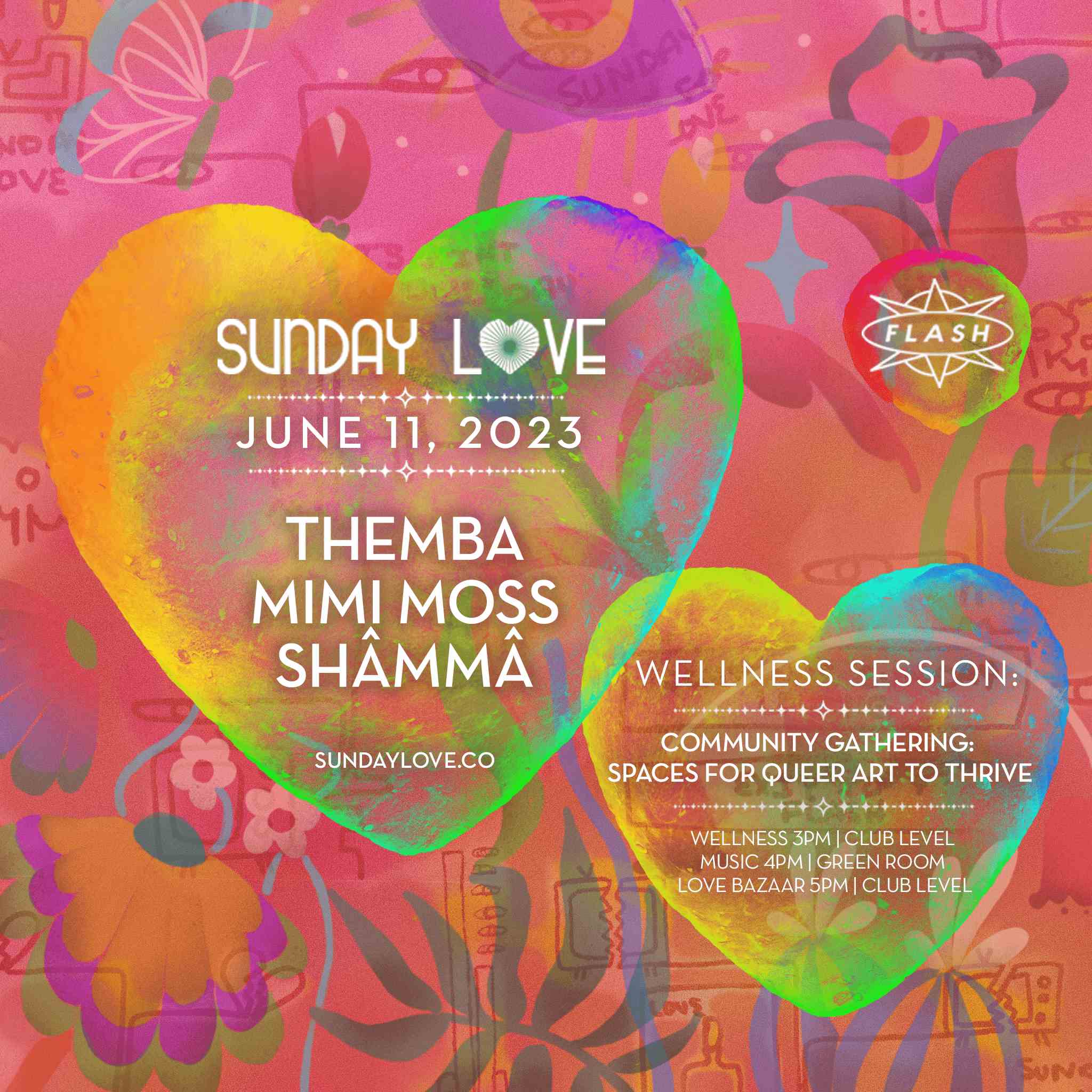 Sunday Love: Themba - Mimi Moss - Shâmmâ event flyer