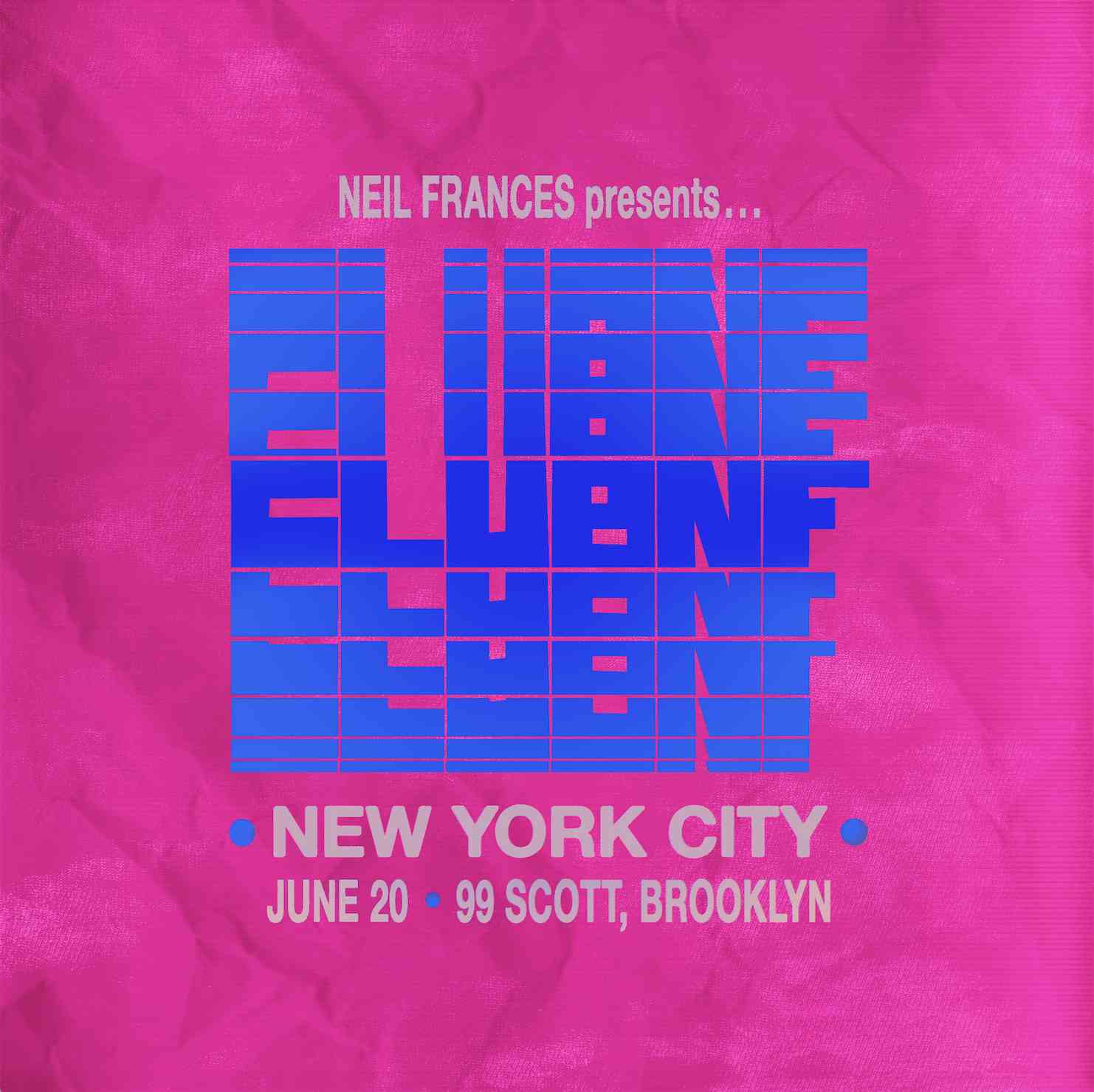 Club NF event flyer