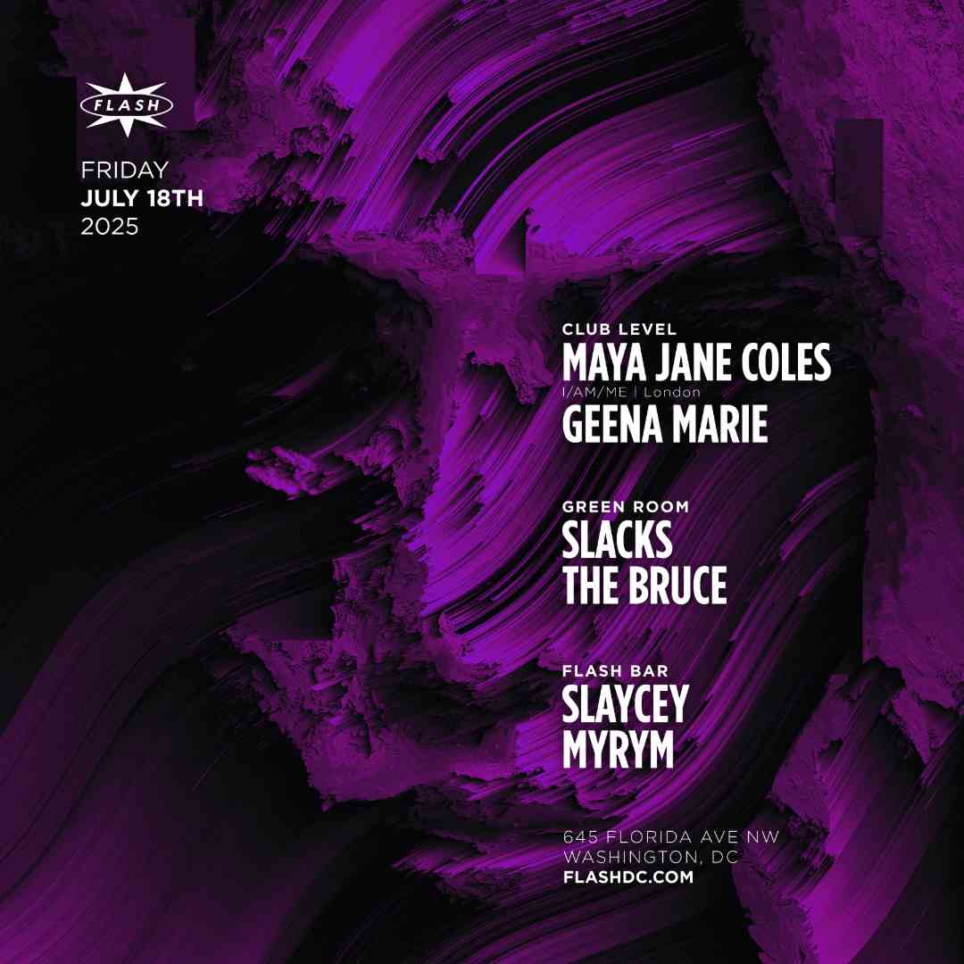 Maya Jane Coles event flyer