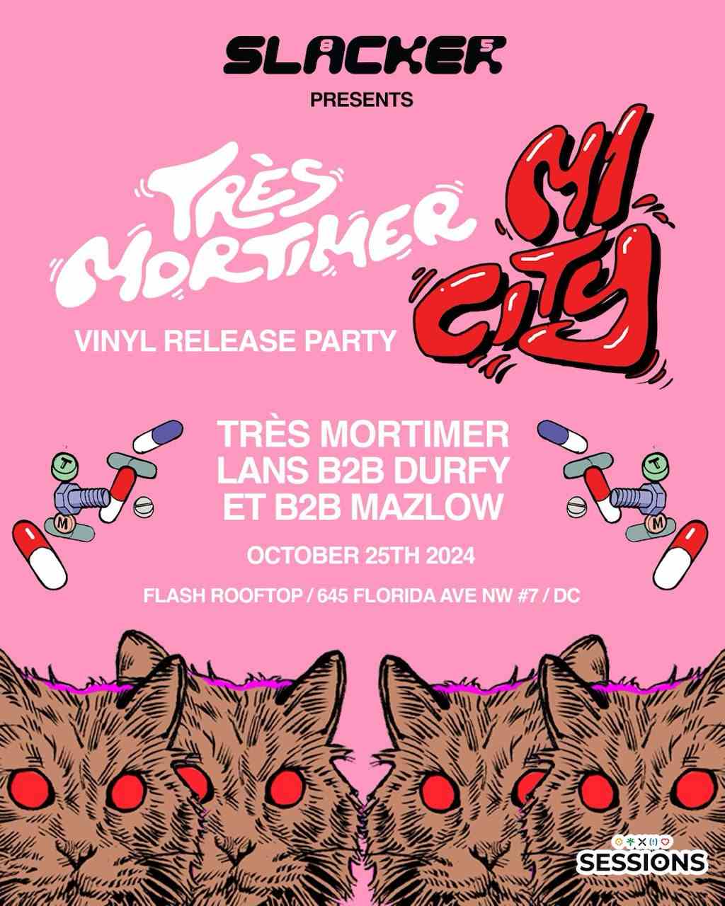 Closed Sessions & Slacker Presents: Trés Mortimer & Friends [open-to-close] event flyer