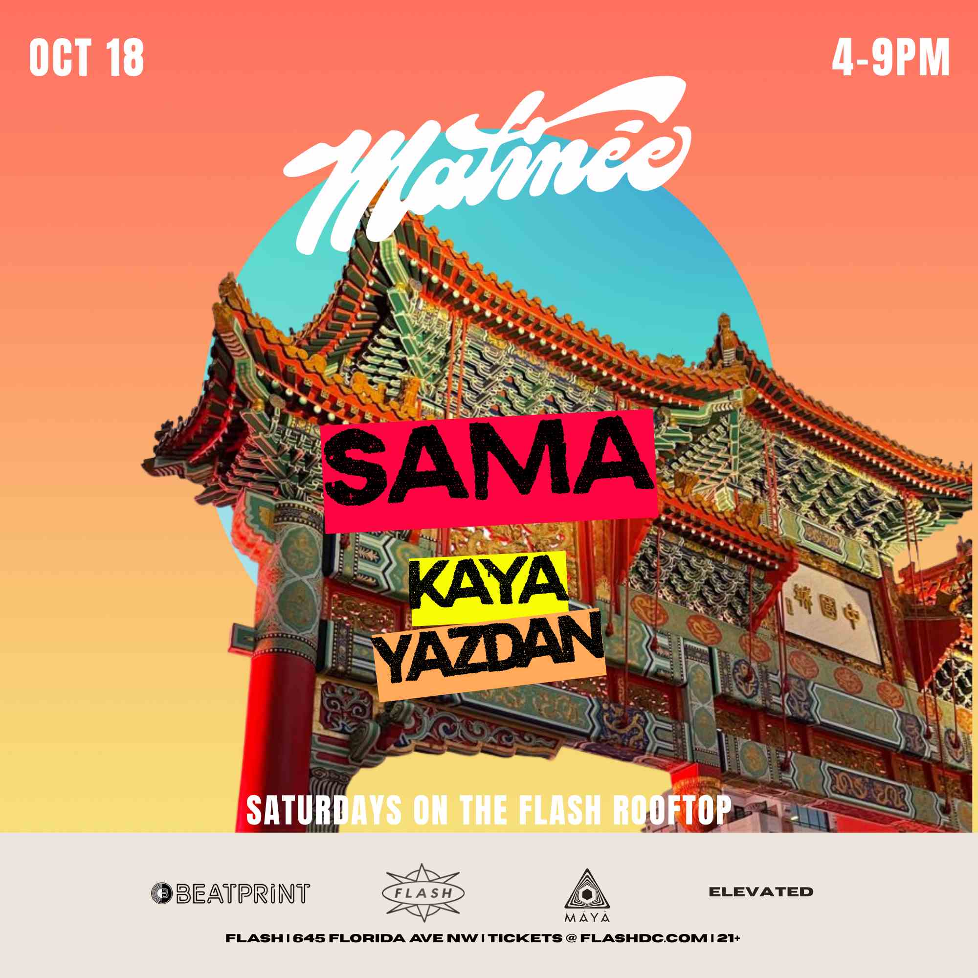 Matinée Day Party: Sama - Kaya - Yazdan event flyer